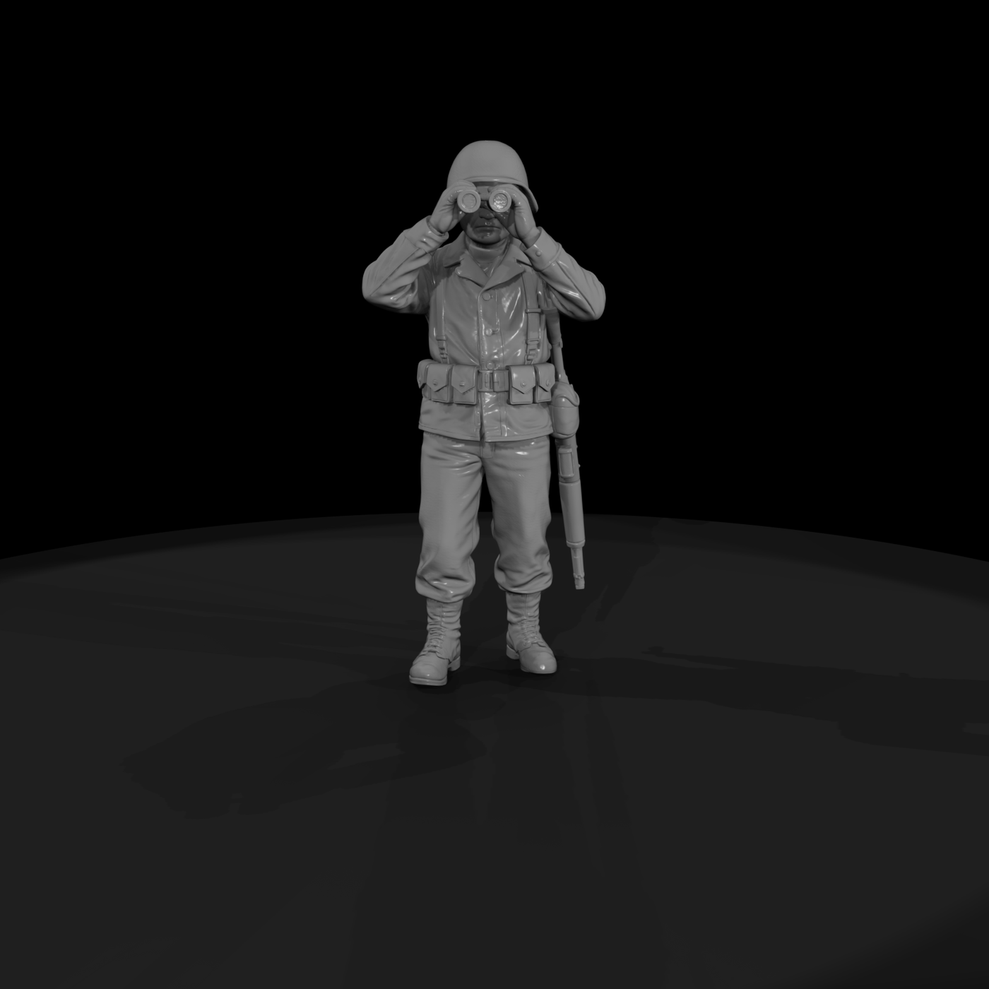 WWII US Army Rifleman with Binoculars