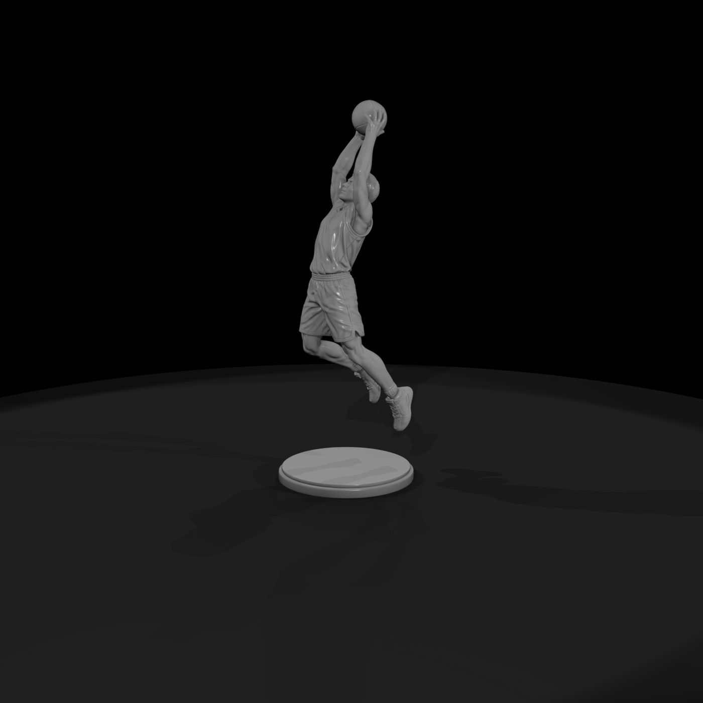High-Flying Basketball Player Dunking