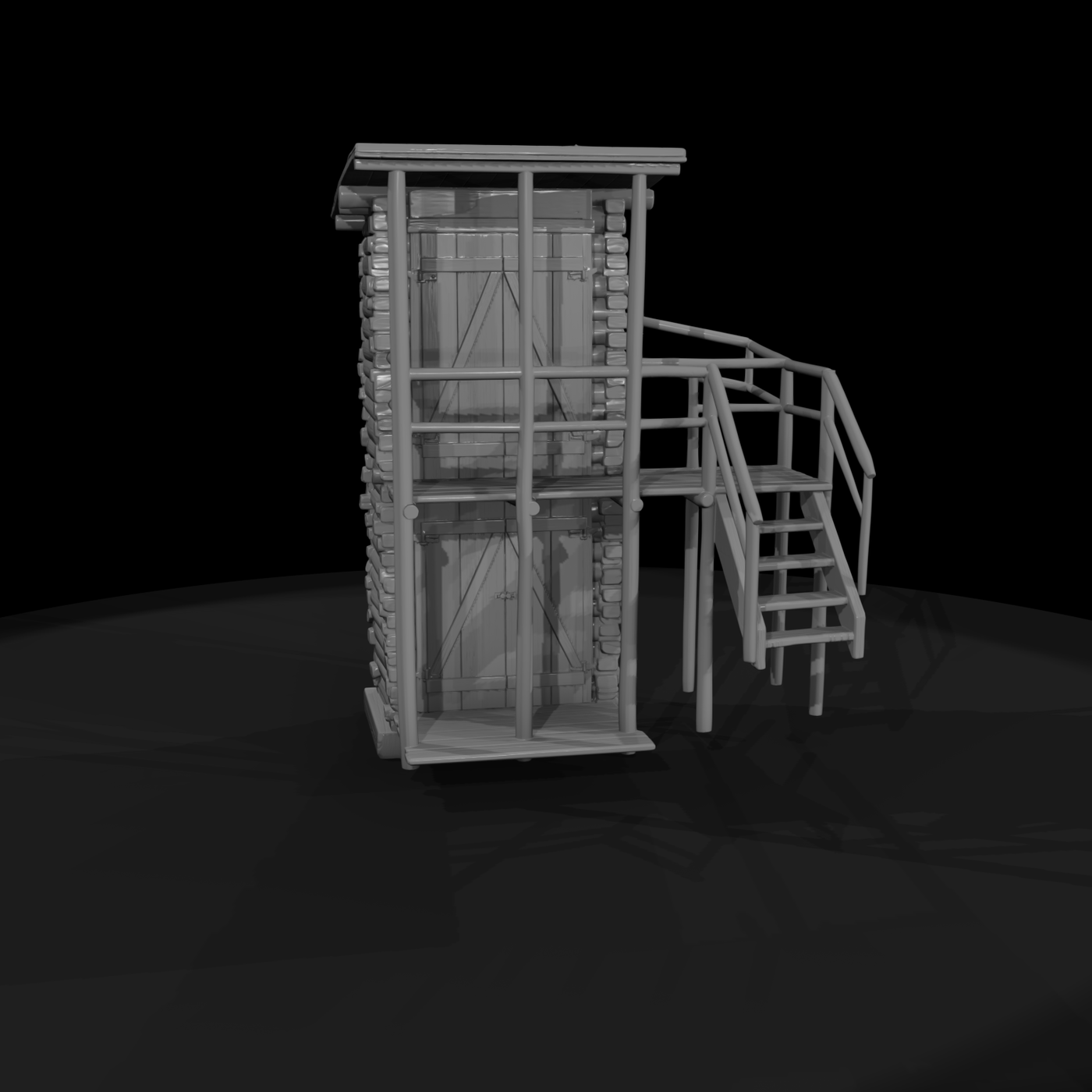 20260612 Tall Two Story Log Outhouse 6636888Ce7
