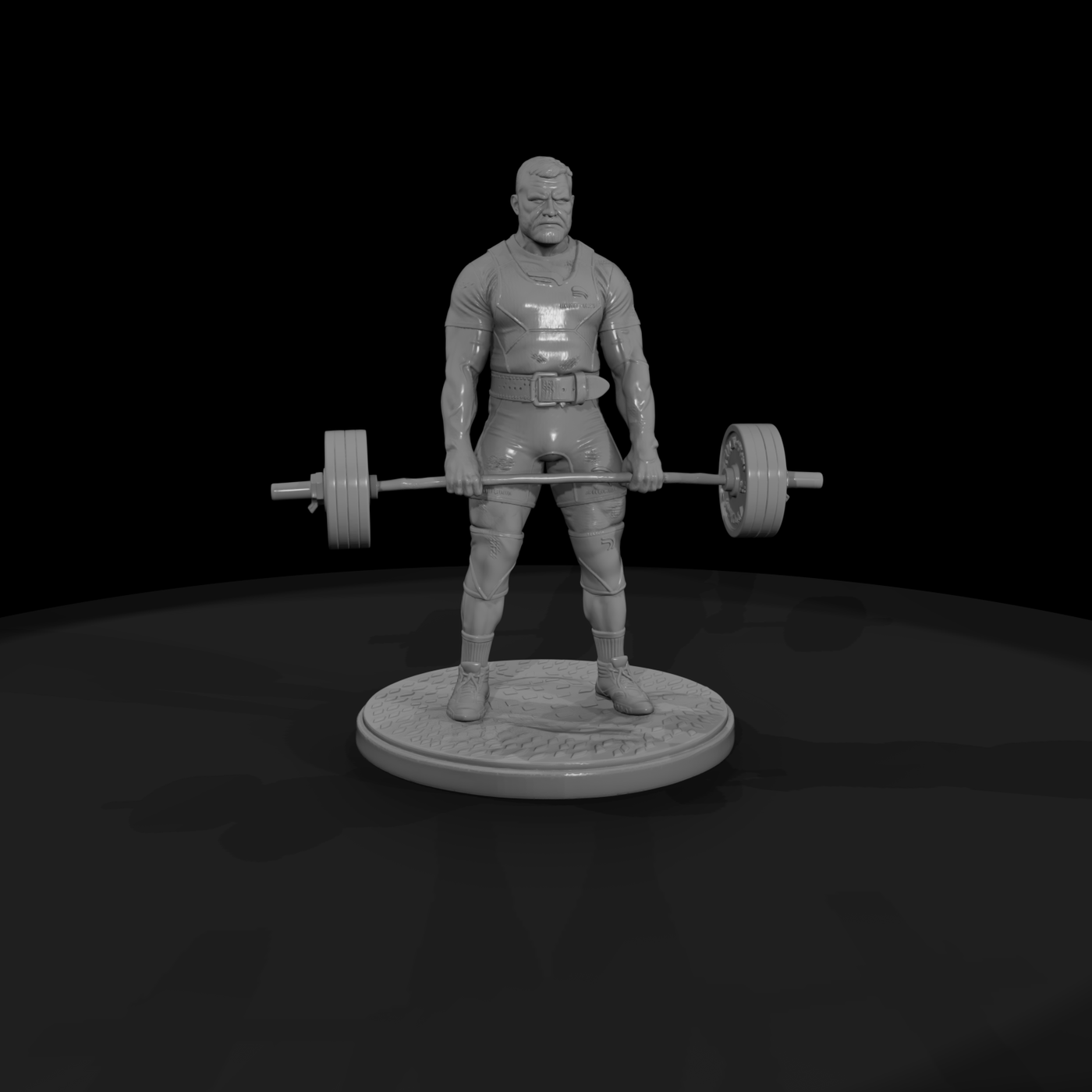 Powerlifter Mid-Deadlift
