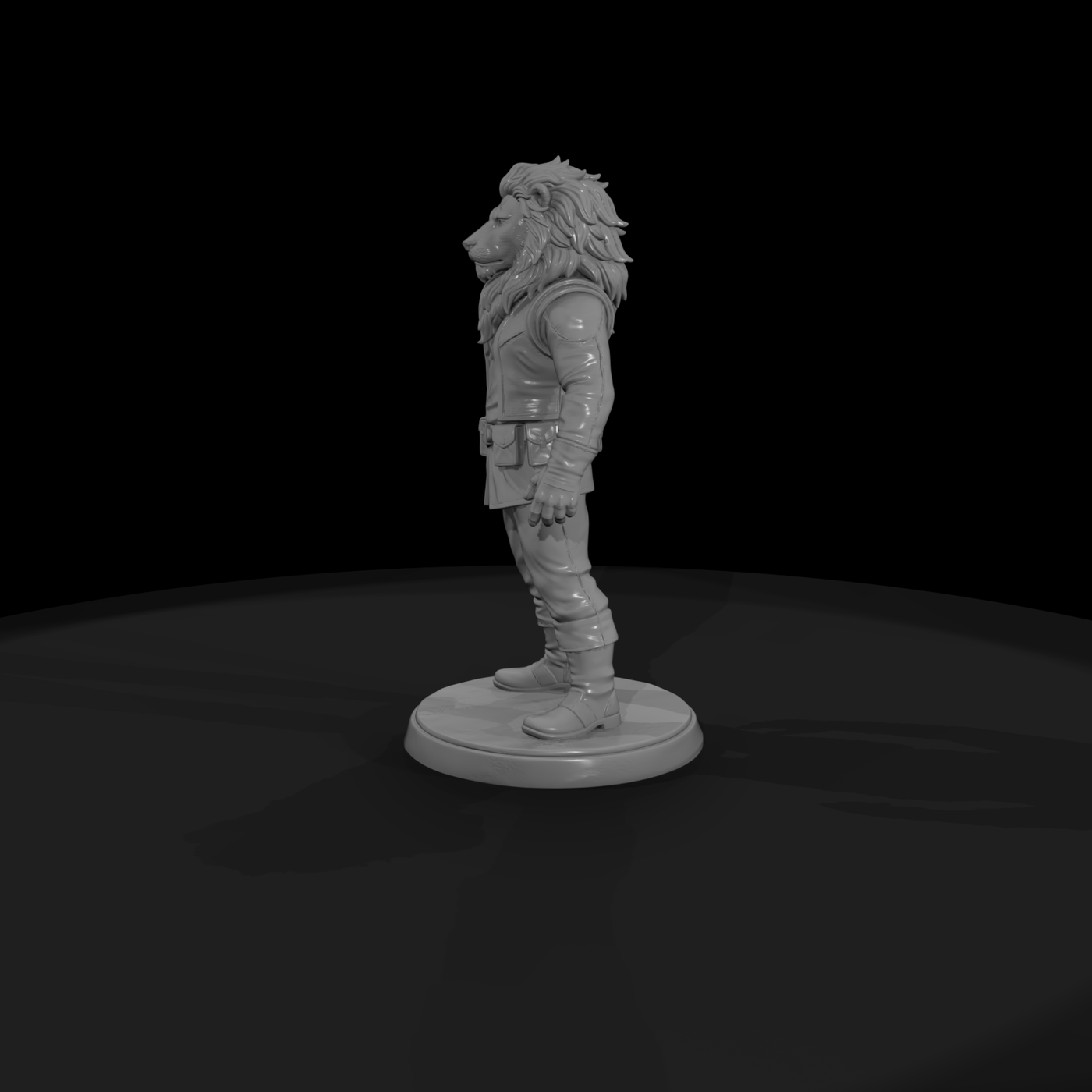Lion Anthro Adventurer in a Field Jacket