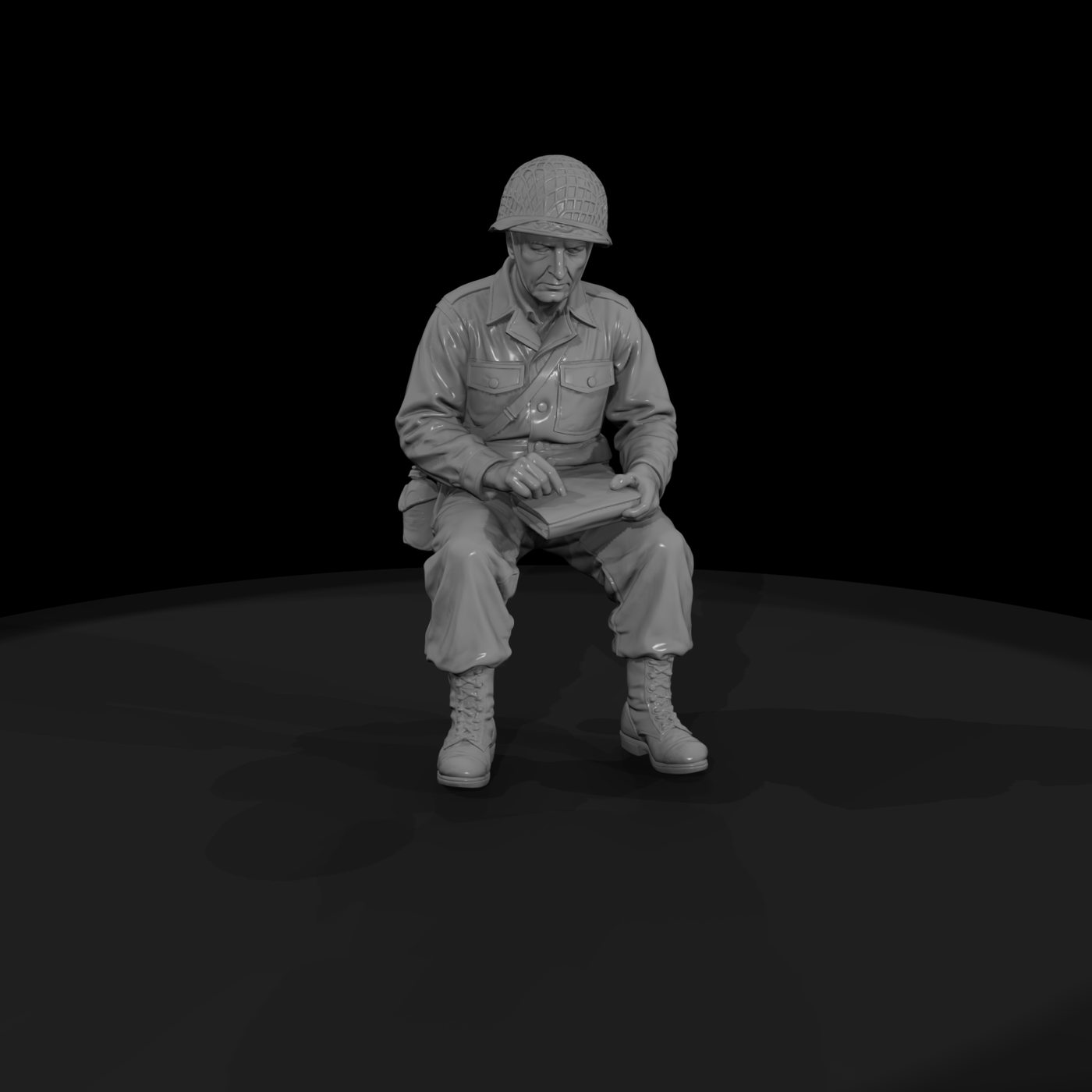 Seated U.S. Army Platoon Leader