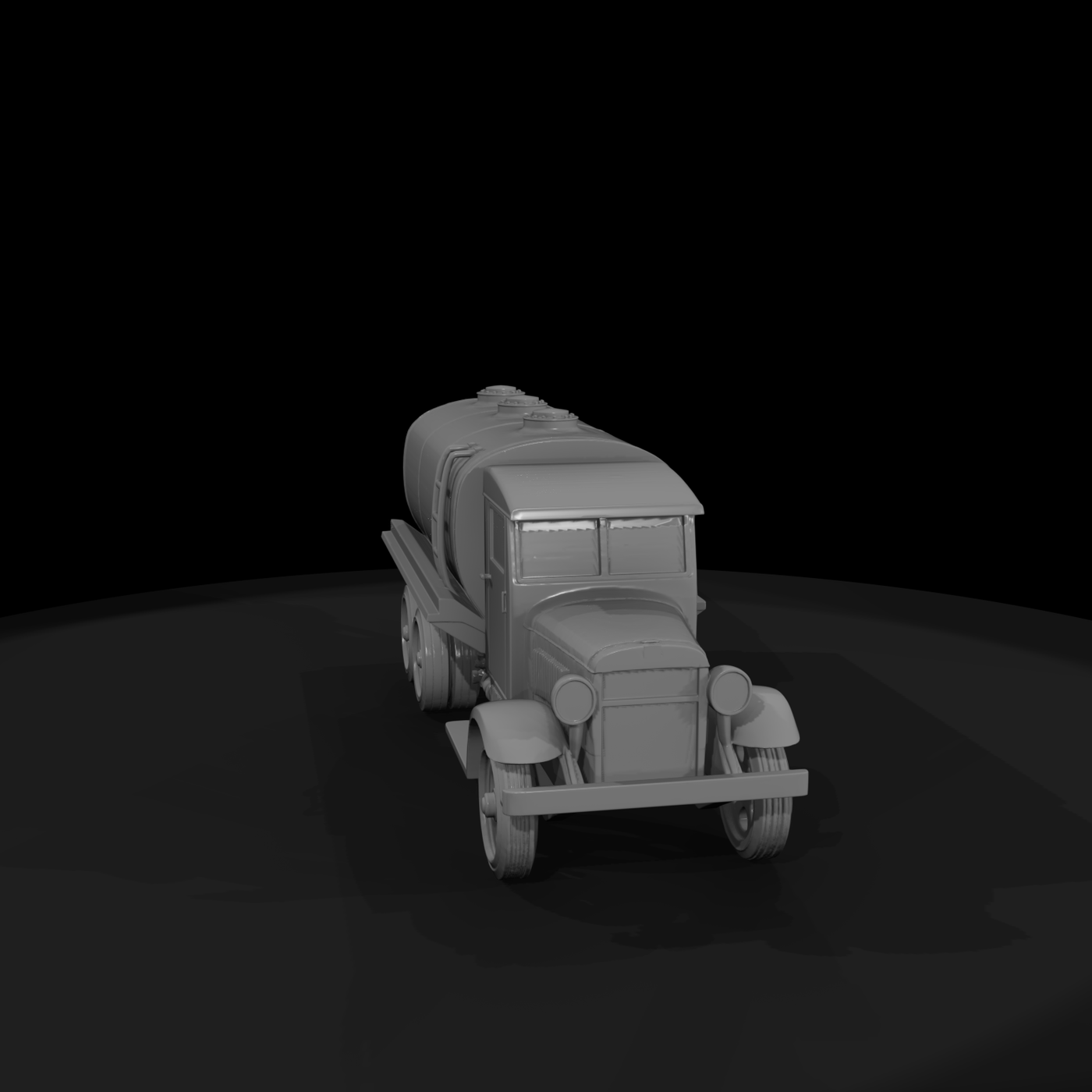 Low Poly Vintage Tanker Truck 3D Model Ndycpfwy