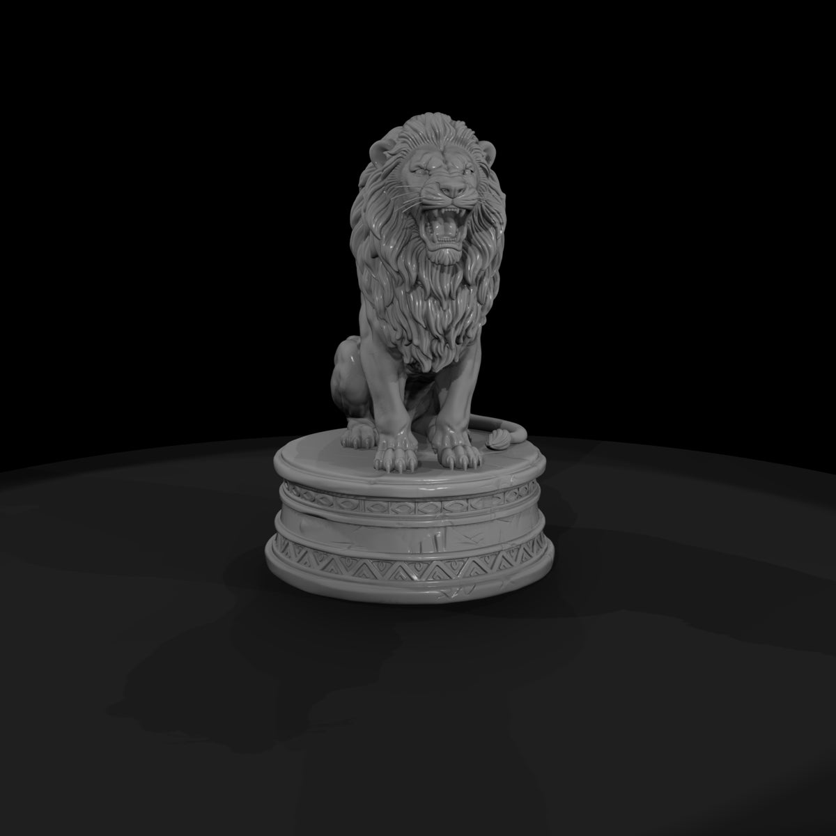 cir-113-animal-lion-on-pedestal