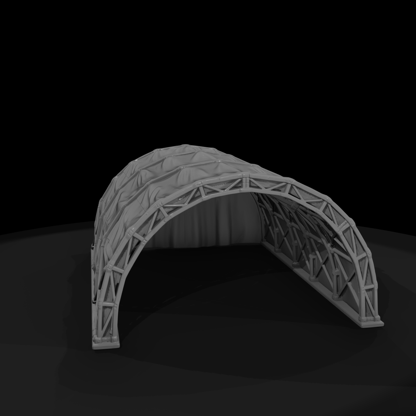 Mil 244 Modern Desert Clamshell Tent Hangar