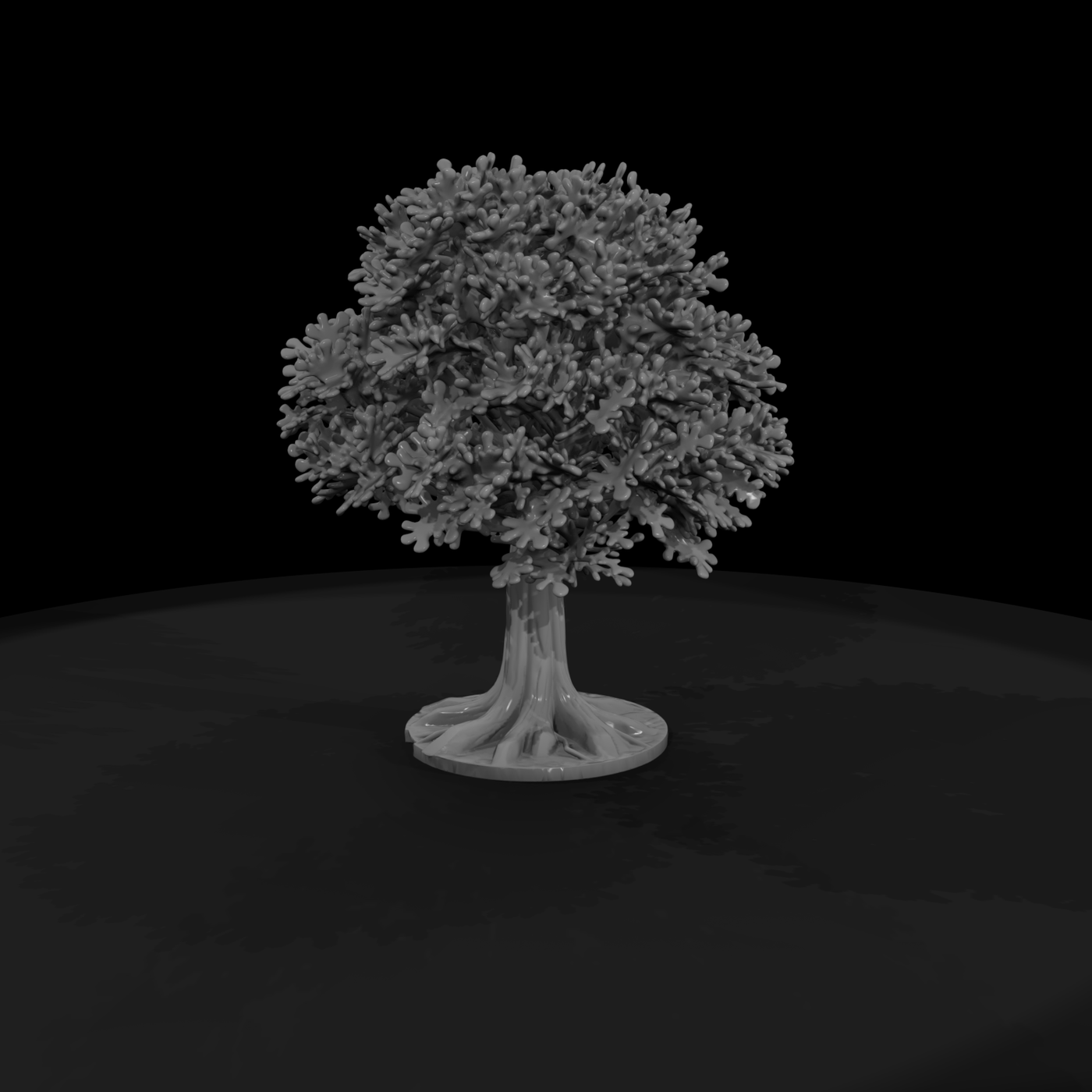 Stylized Oak Tree & Model Trains