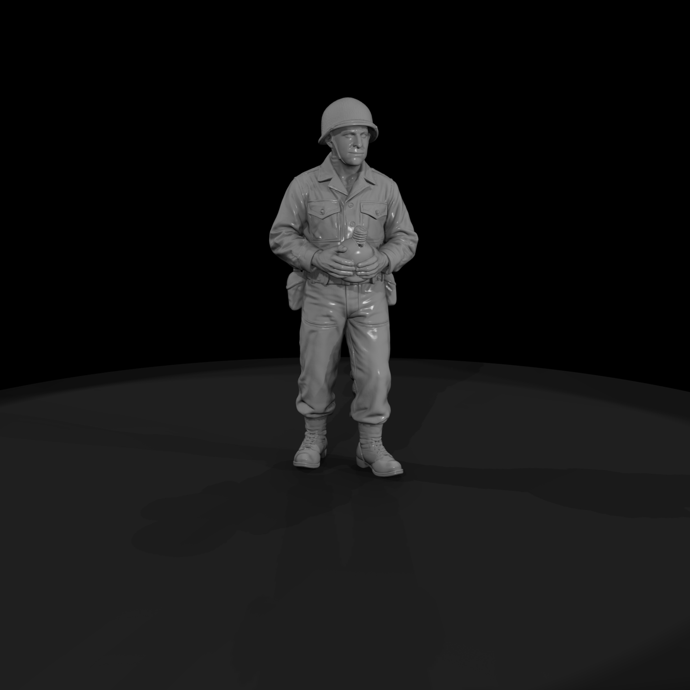 Ww2 Army 096 Wwii U S Army Resting Soldier Figure