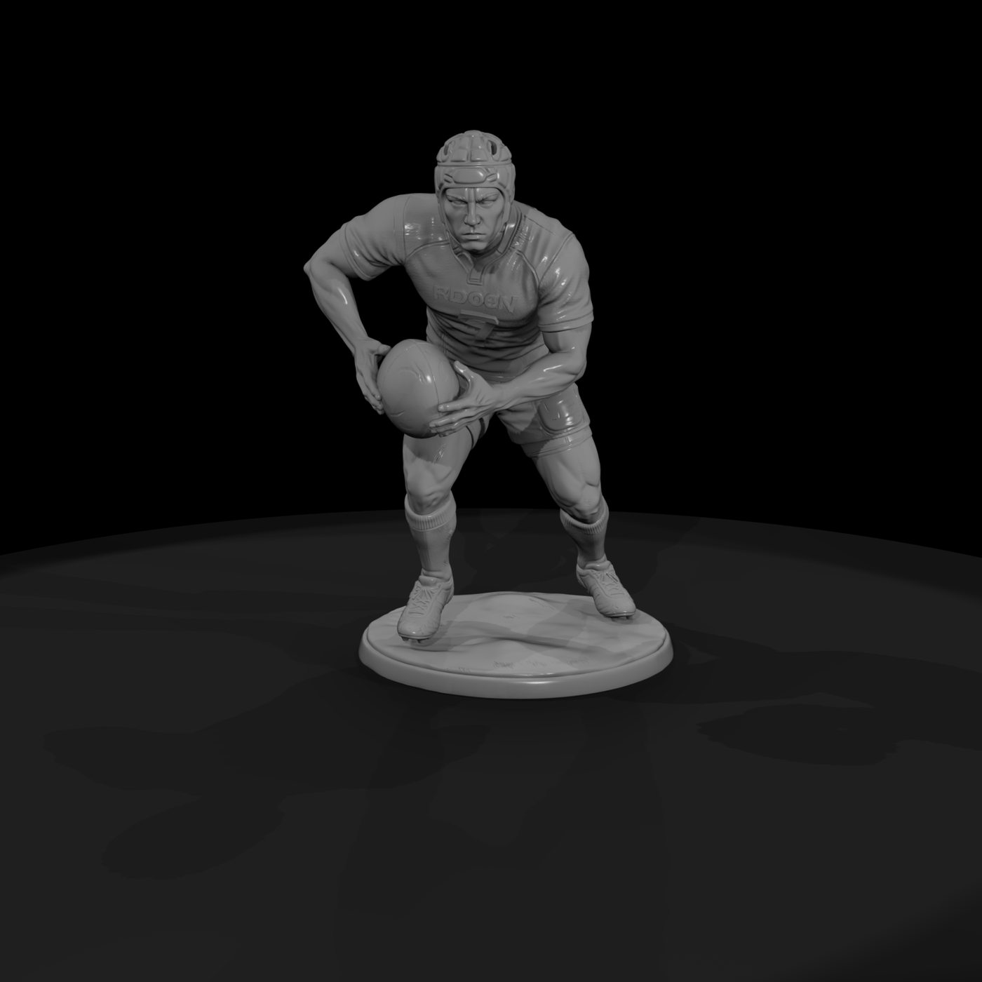 Rugby Forward with Ball