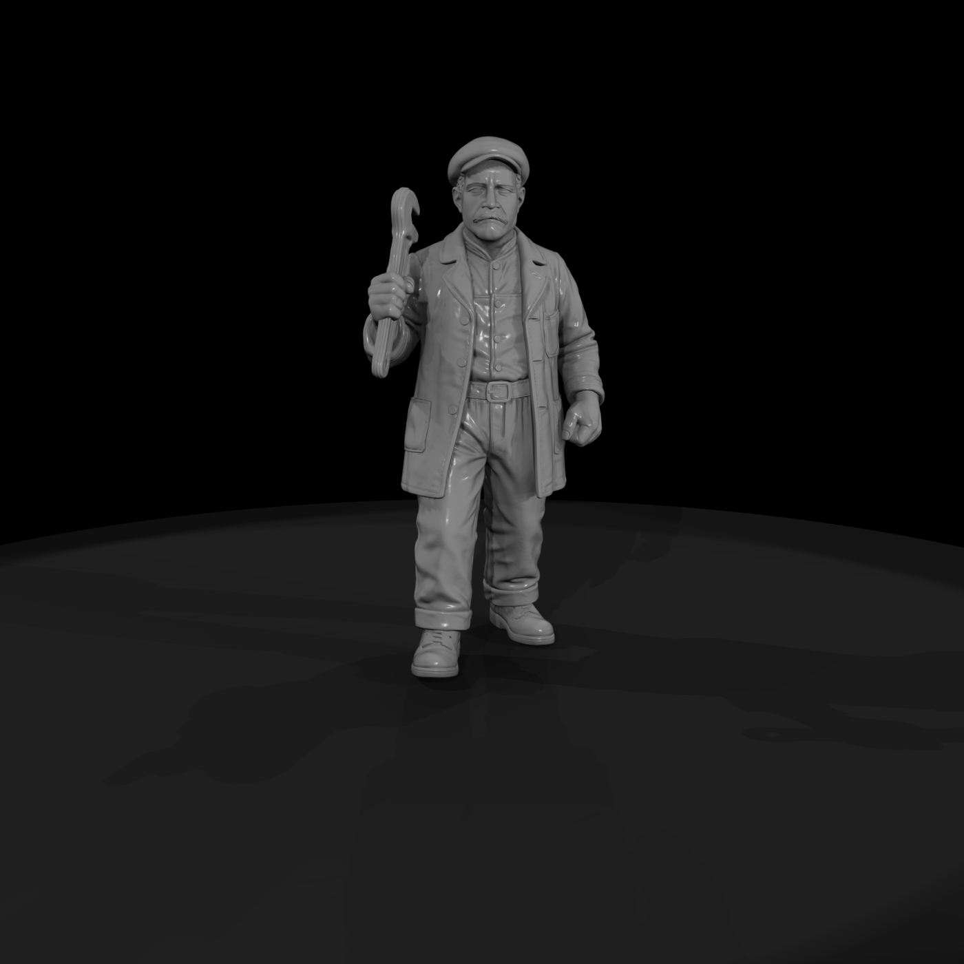 Hist 0244 Steam Era Engineer Miniature Figure