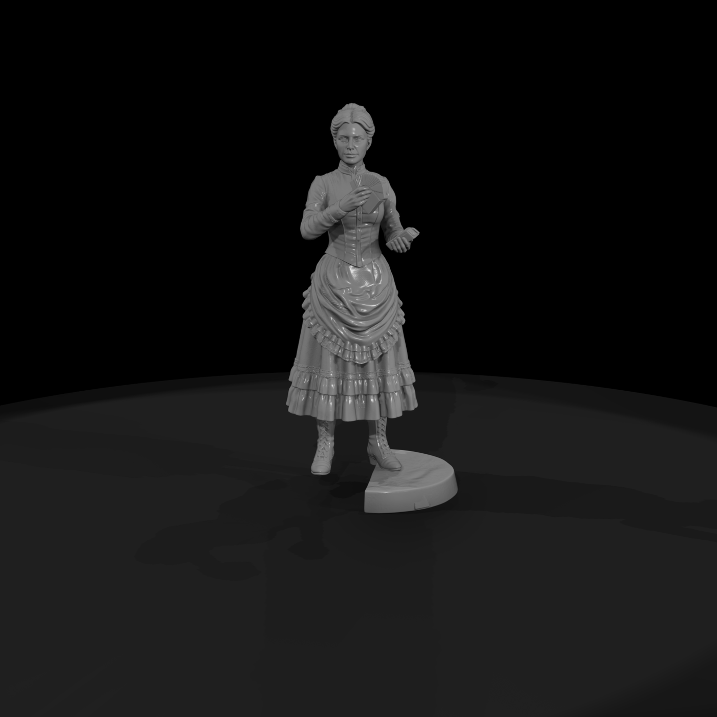 Ww 0217 Townsfolk Saloon Card Girl