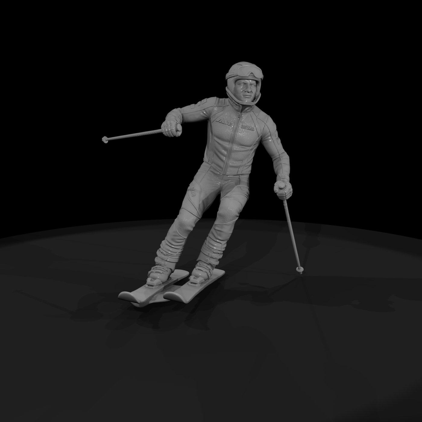 Downhill Slalom Ski Racer