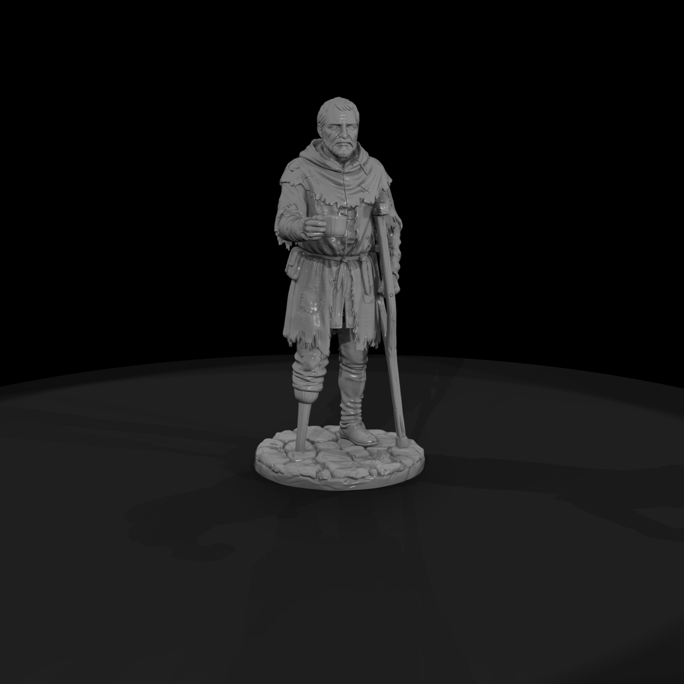 Vag 002 Medieval Crippled Veteran Beggar