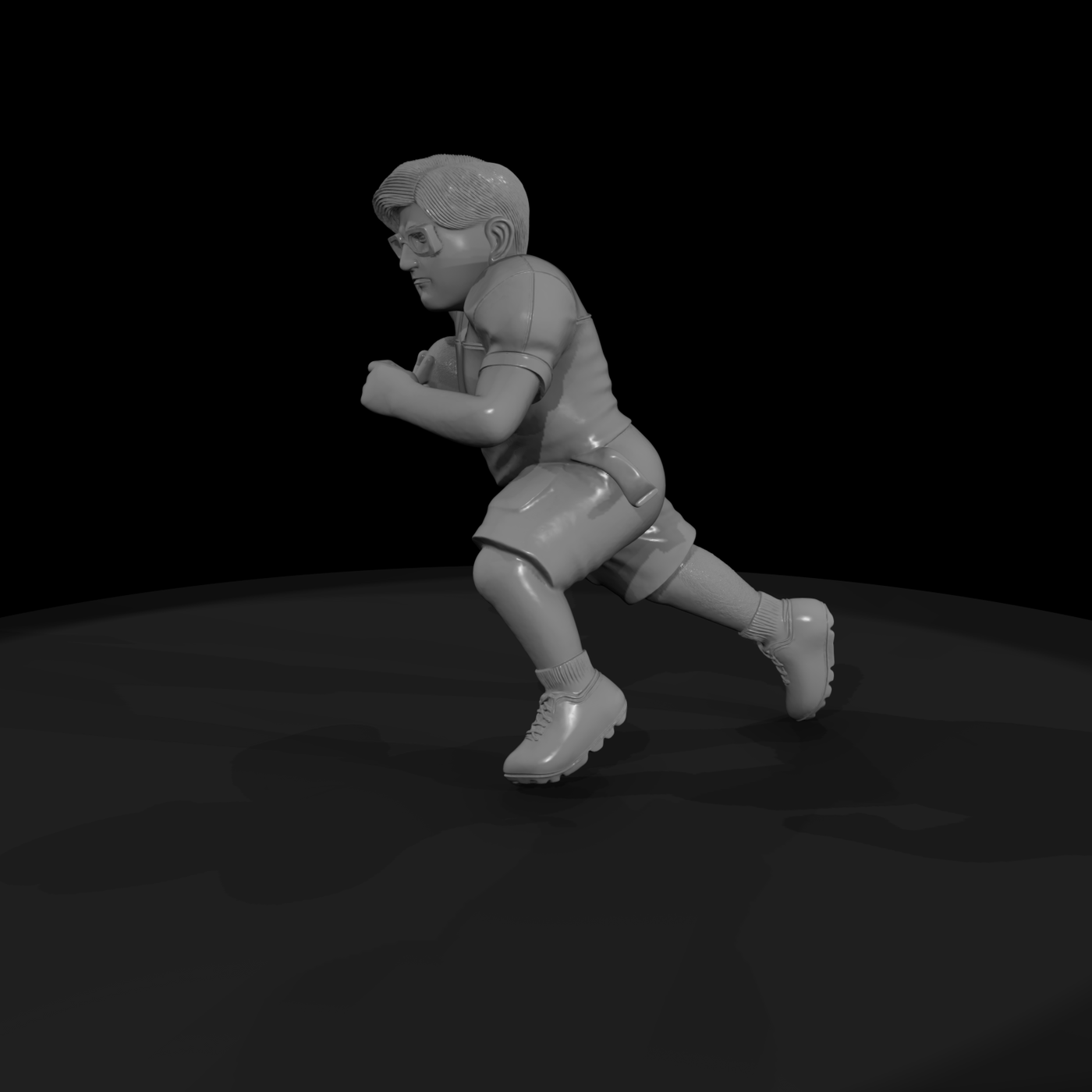 Stylized Cartoon Flag Football Player