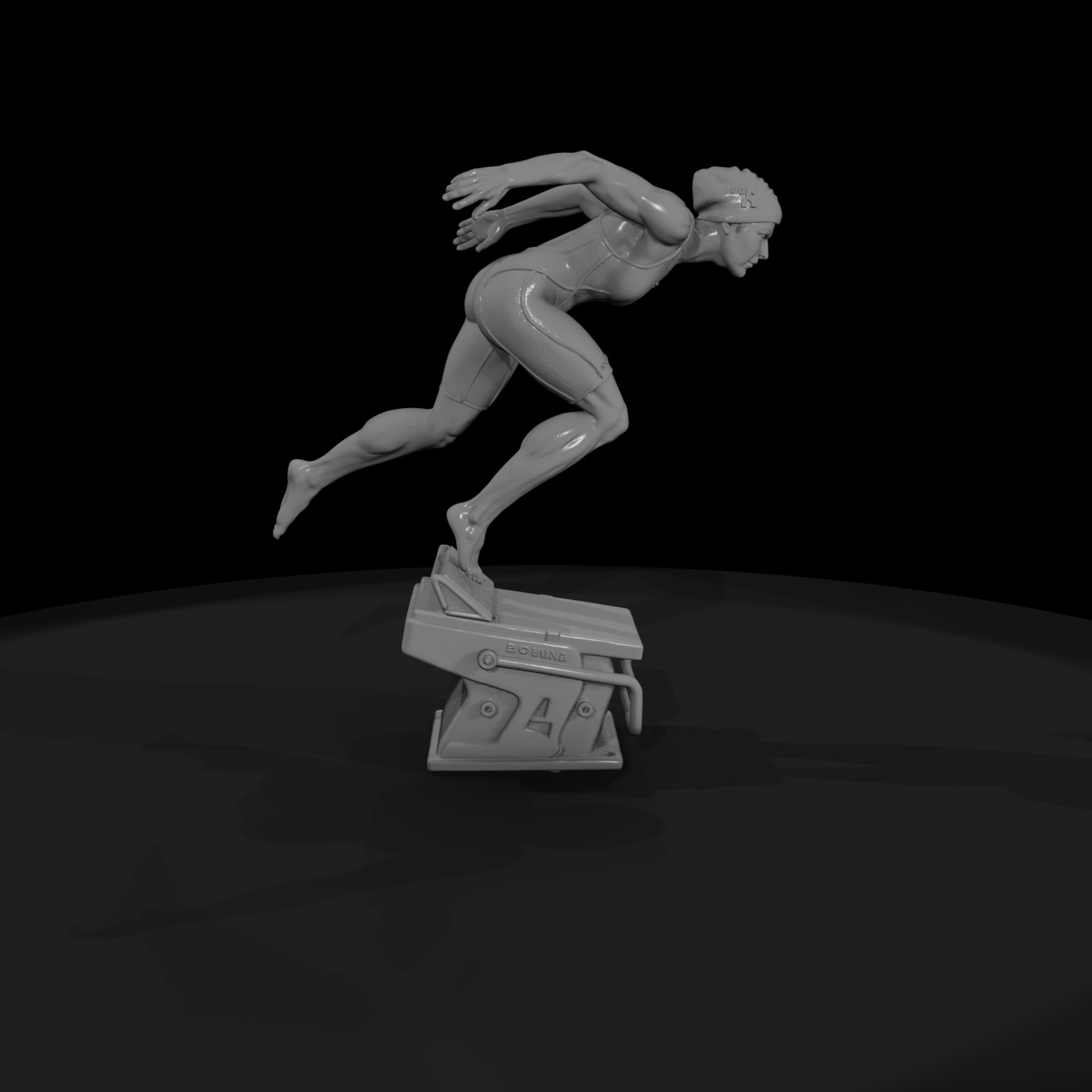Poparc 0307 Swimmer Starting Block Alternate Pose
