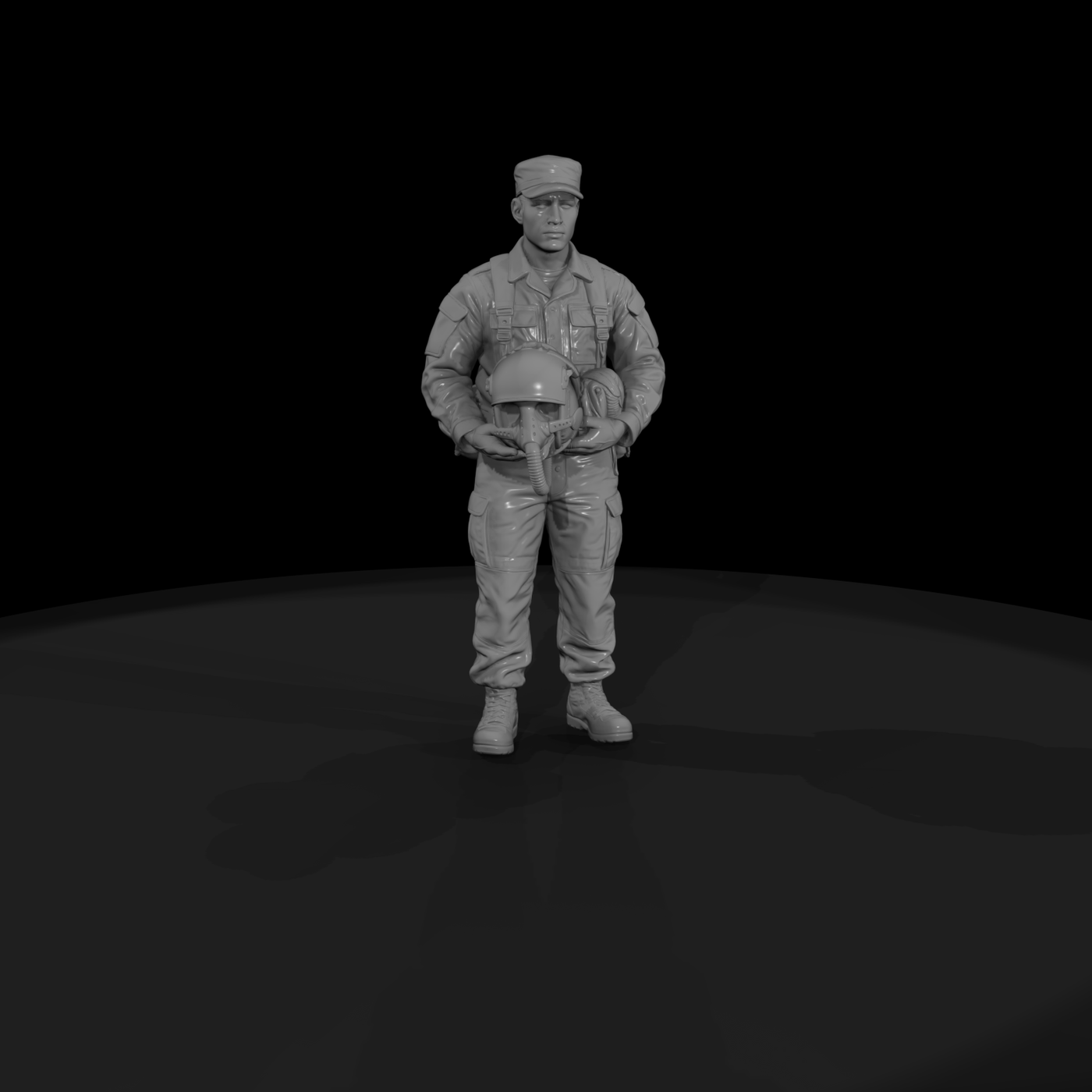 Modern U.S. Air Force Pilot with Helmet