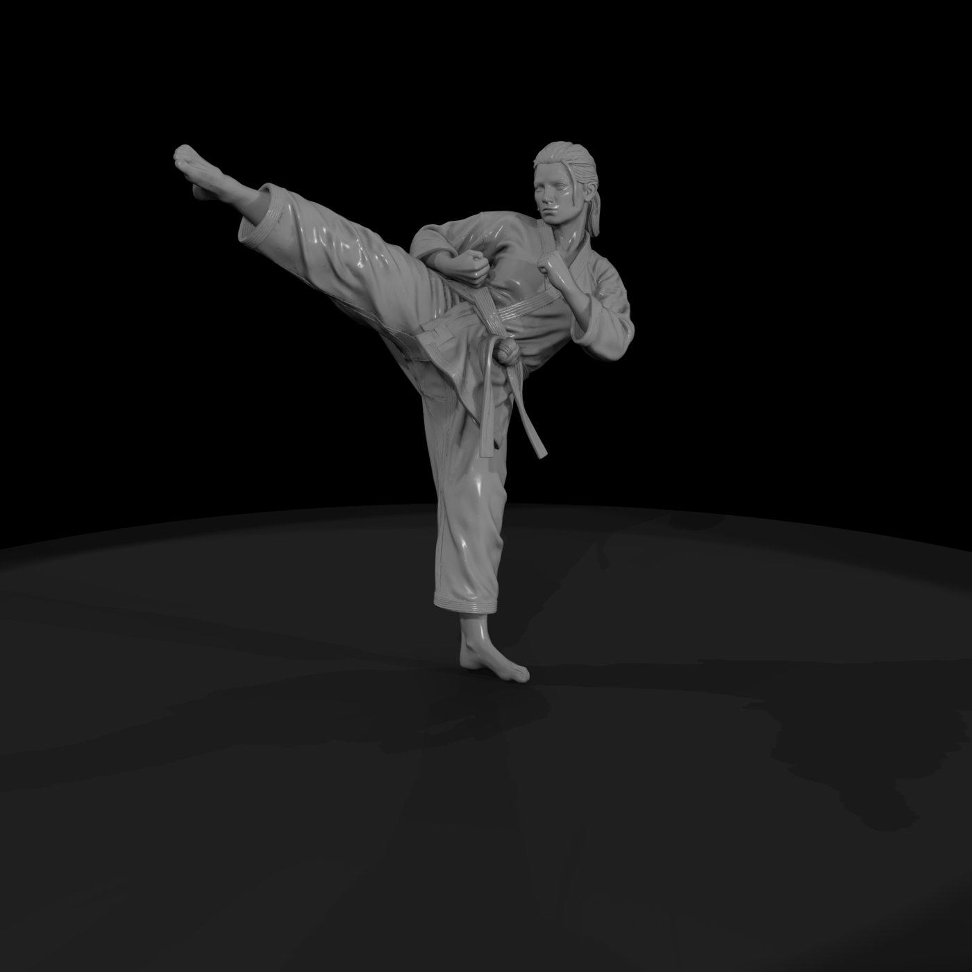 0093 Sports Martial Artist Kick