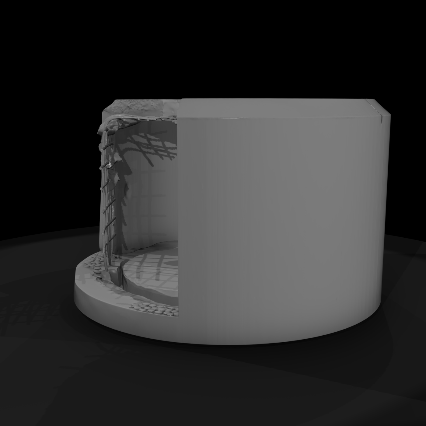 Damaged Concrete Manhole Cutaway