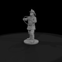 1880s Fireman Holding a Life Net — thumbnail 5