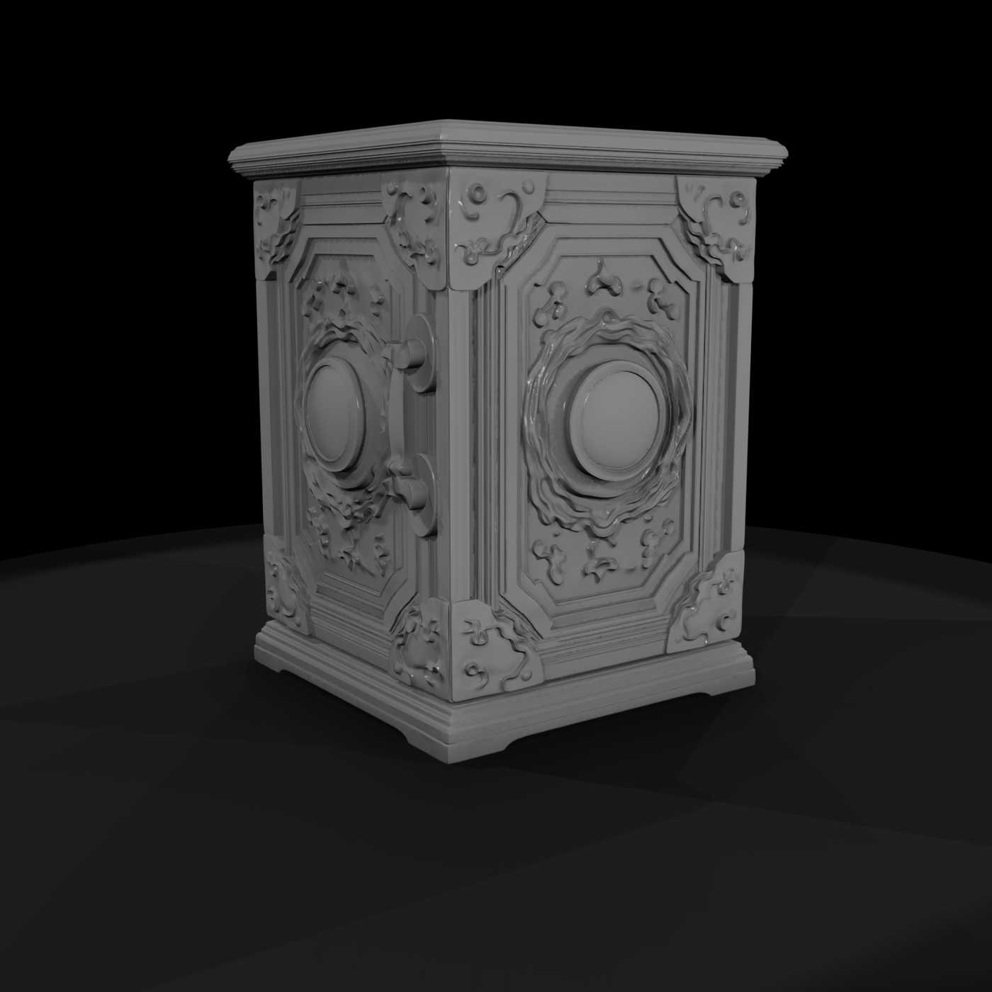 Ornate Victorian Carved Safe — Strongbox