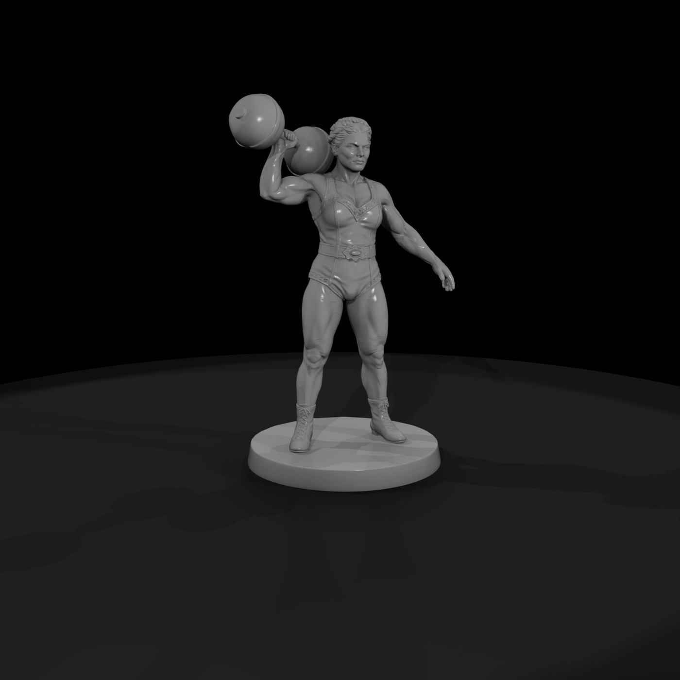 Circus Strongwoman with Barbell