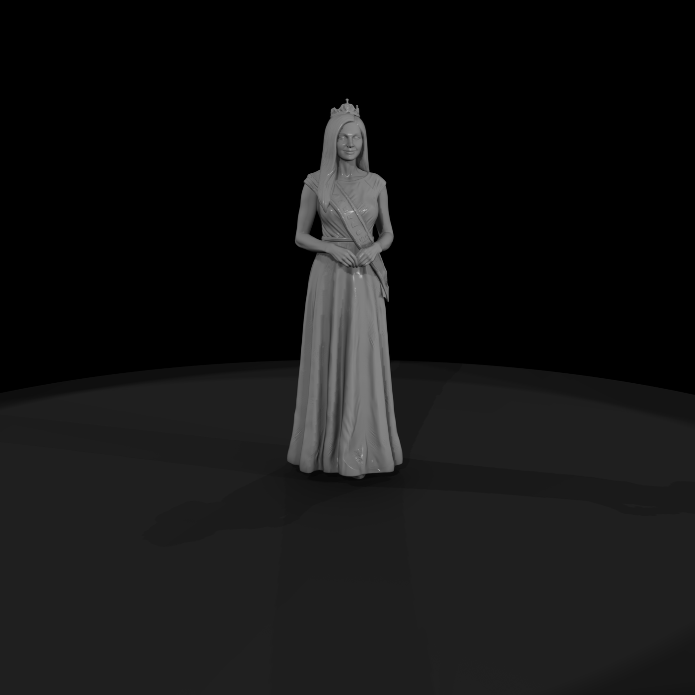 Beauty Pageant Contestant in Gown