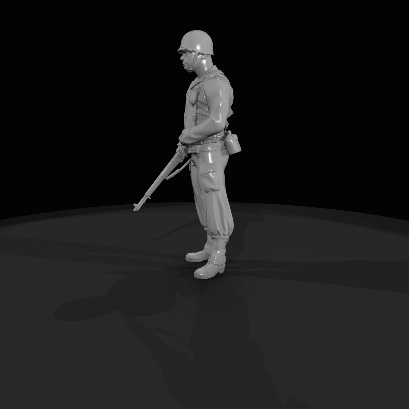 American Soldier Ww2 Stand Guard A5 No Base