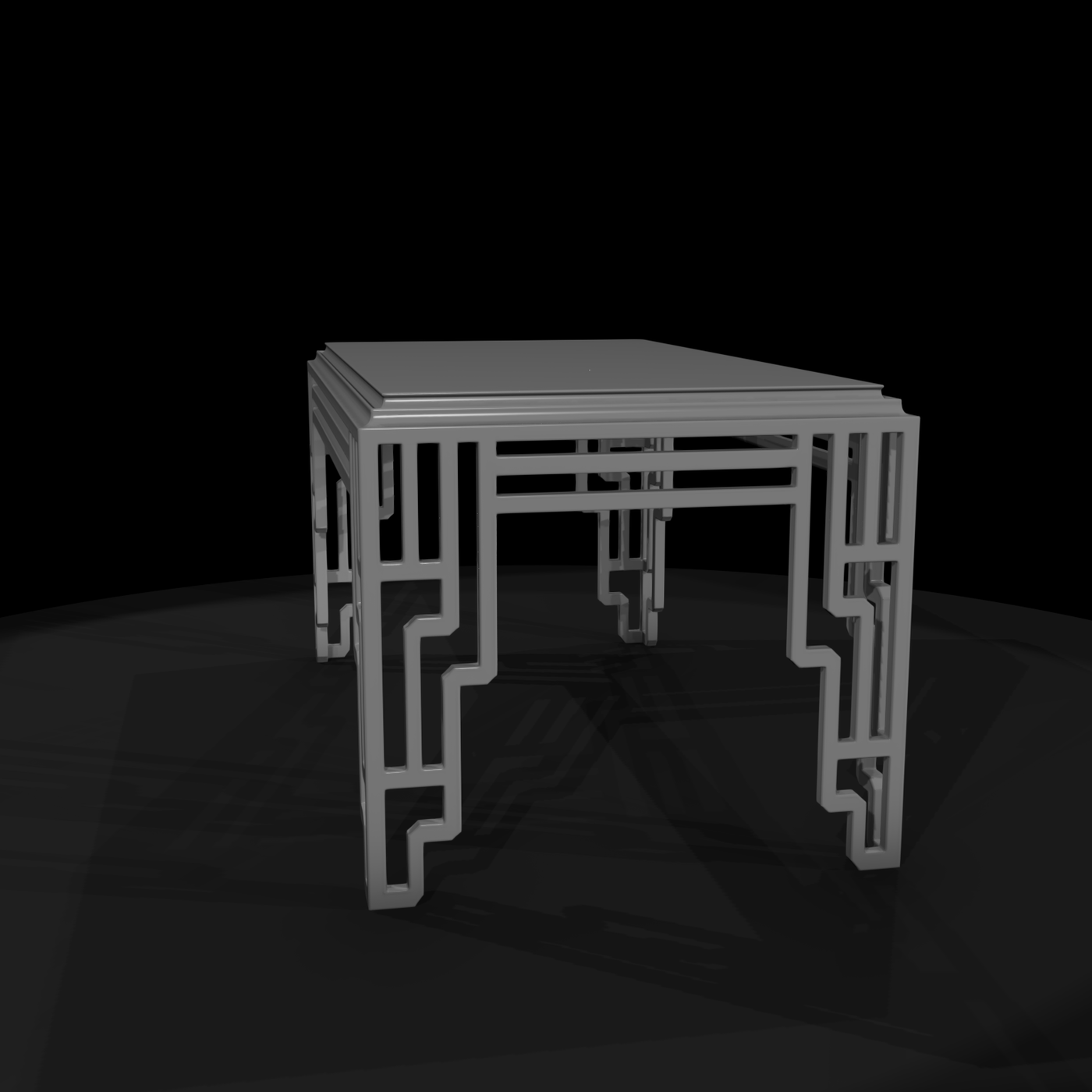 Art Deco Geometric Console Table