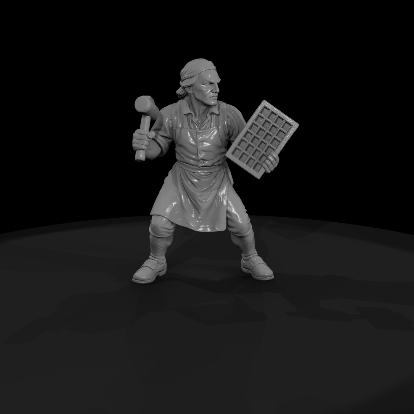 Hist 0239 Colonial Printer Miniature Figure