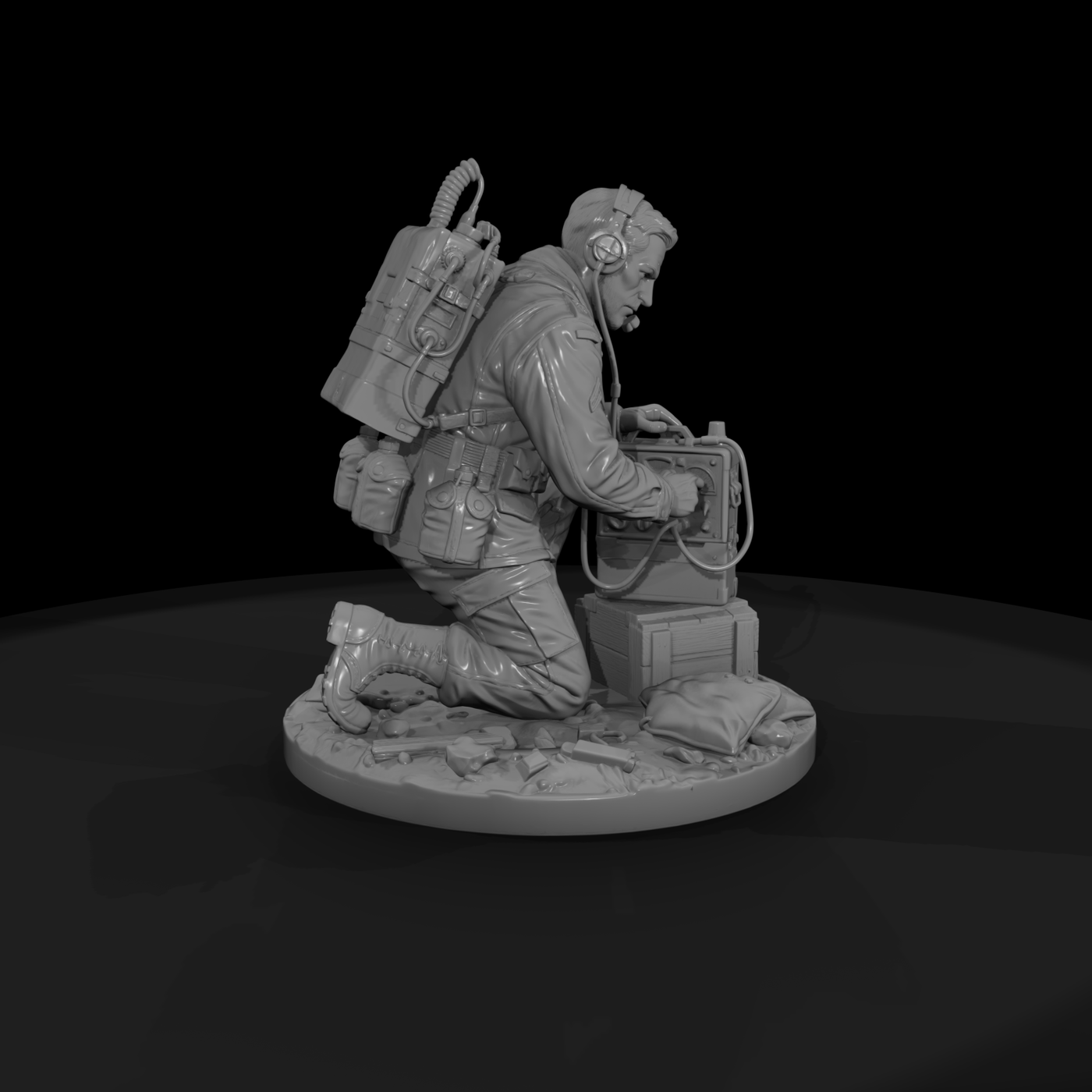 Poparc 0049 Bunker Radio Operator
