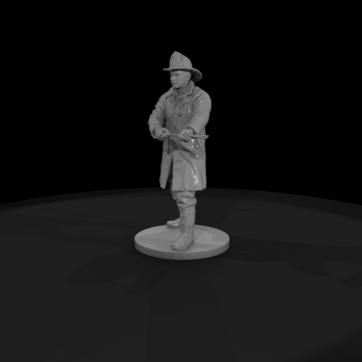 1920s Fireman on a Life Net Team