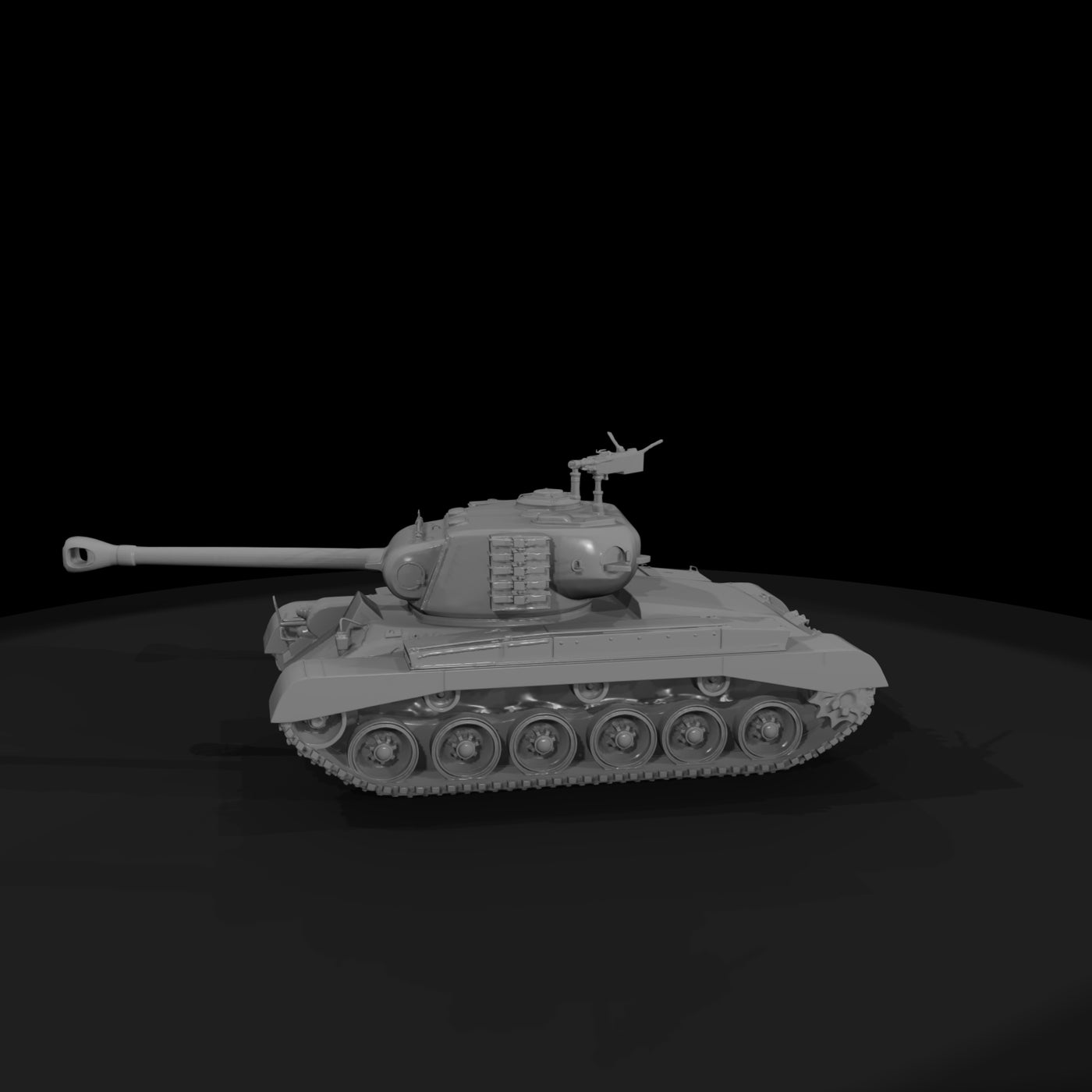m26-pershing-tank-wwii-diorama-model-1-87-ho-3d-printable-486396