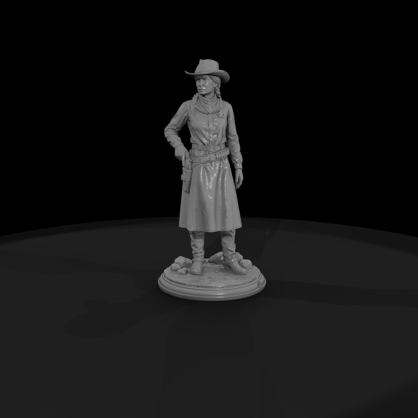 Frontier Lady Deputy with Revolver