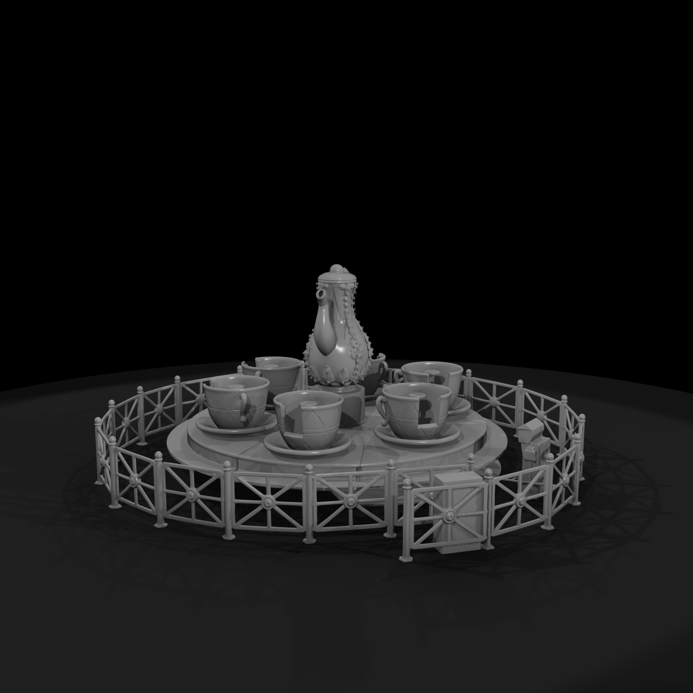 Spinning Teacup Fairground Ride