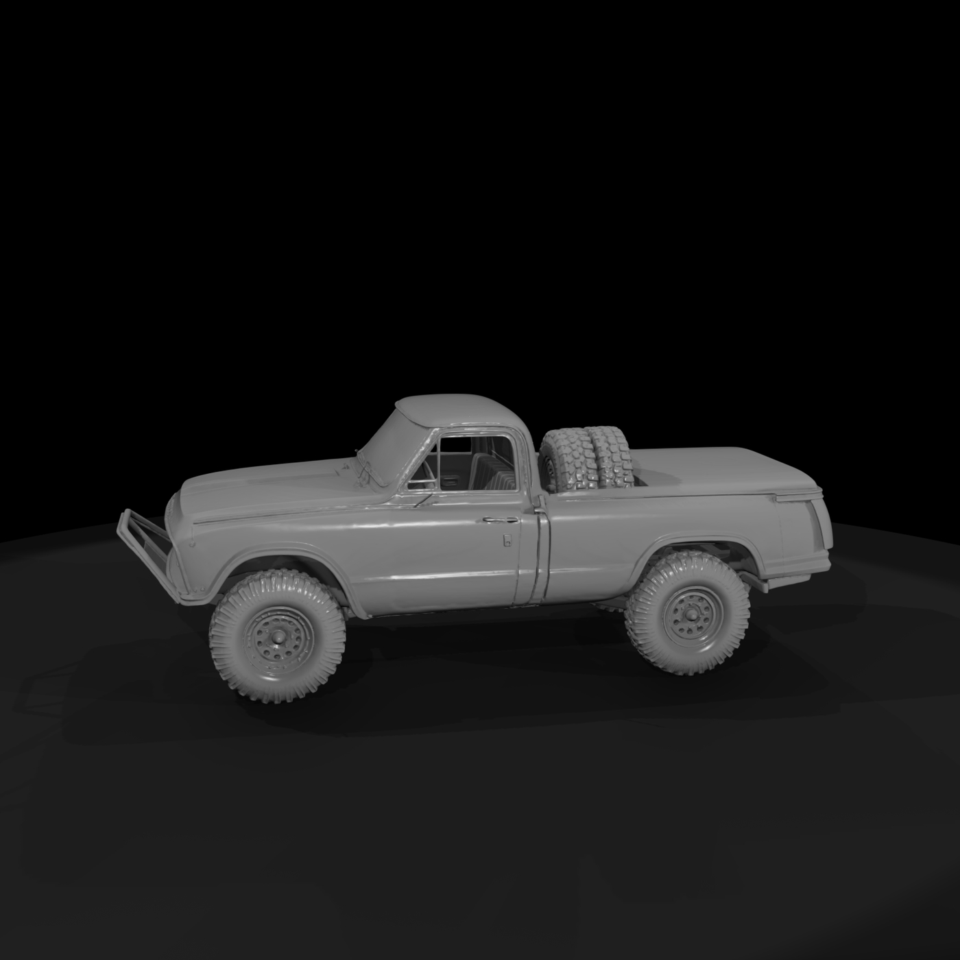 3D Model Vintage Chevrolet Off Road Pickup Truck J