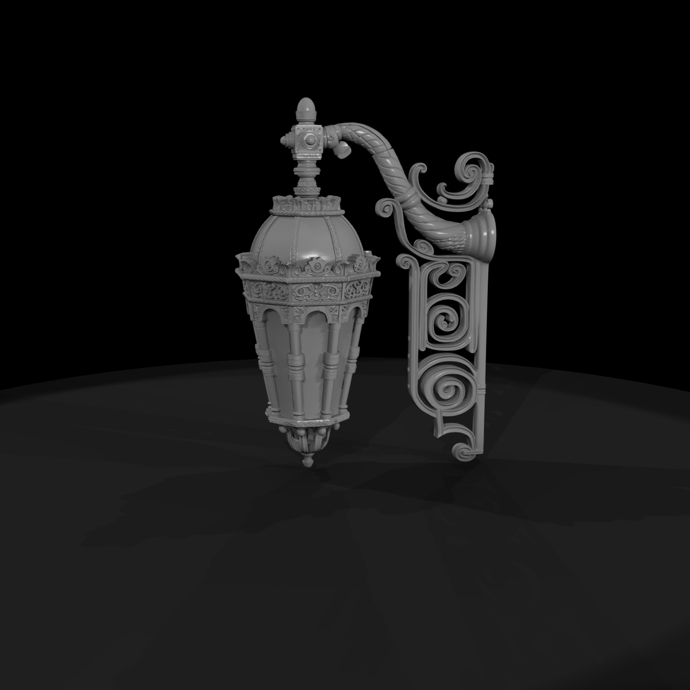 Ornate Victorian Wall Lantern — Lamp