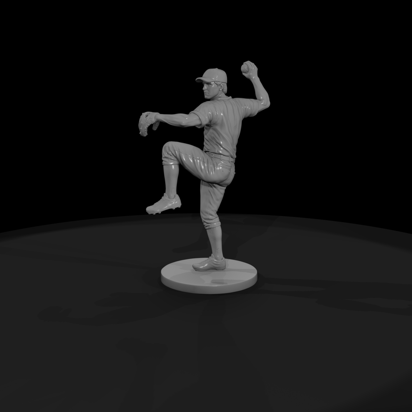 Poparc 0230 Baseball Pitcher Windup