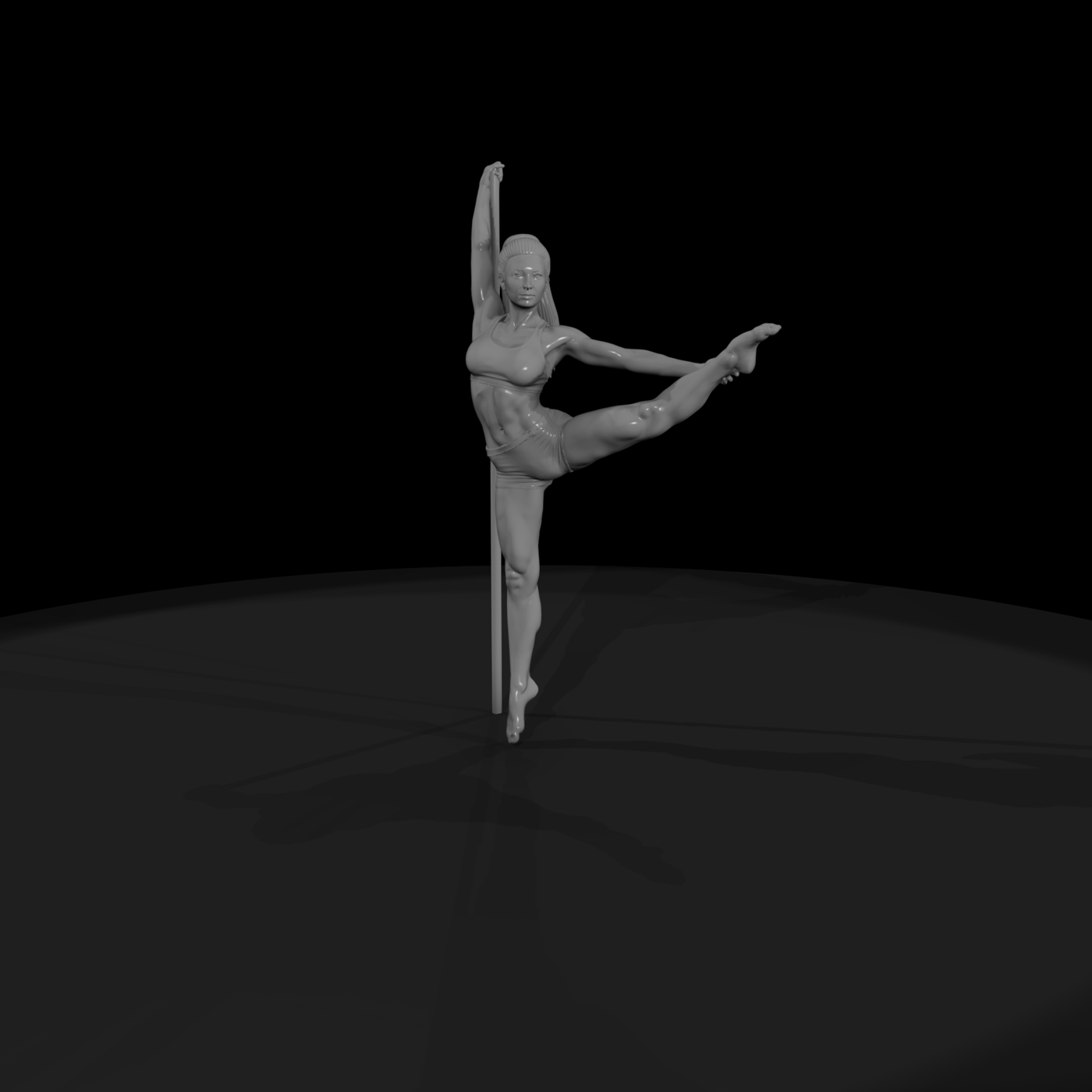 Pole Dancer Aerial Pose