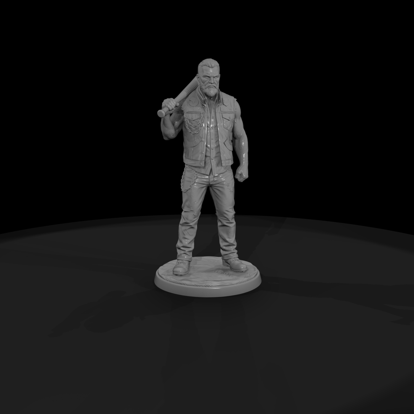 Outlaw Biker Enforcer with Bat