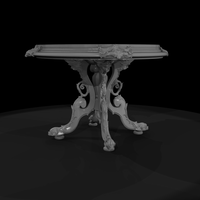 Rococo Ornate Round Dining Table — thumbnail 7