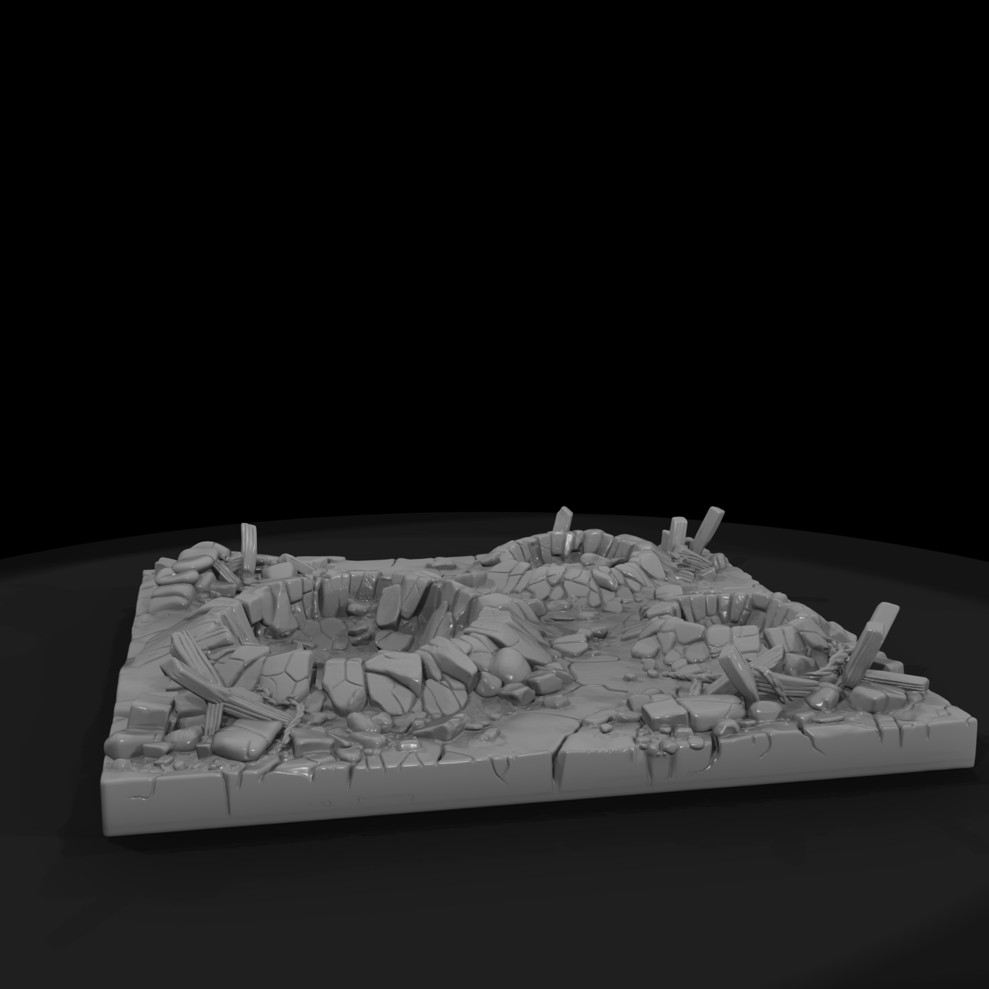 Hitem2 Cratered Field Tile