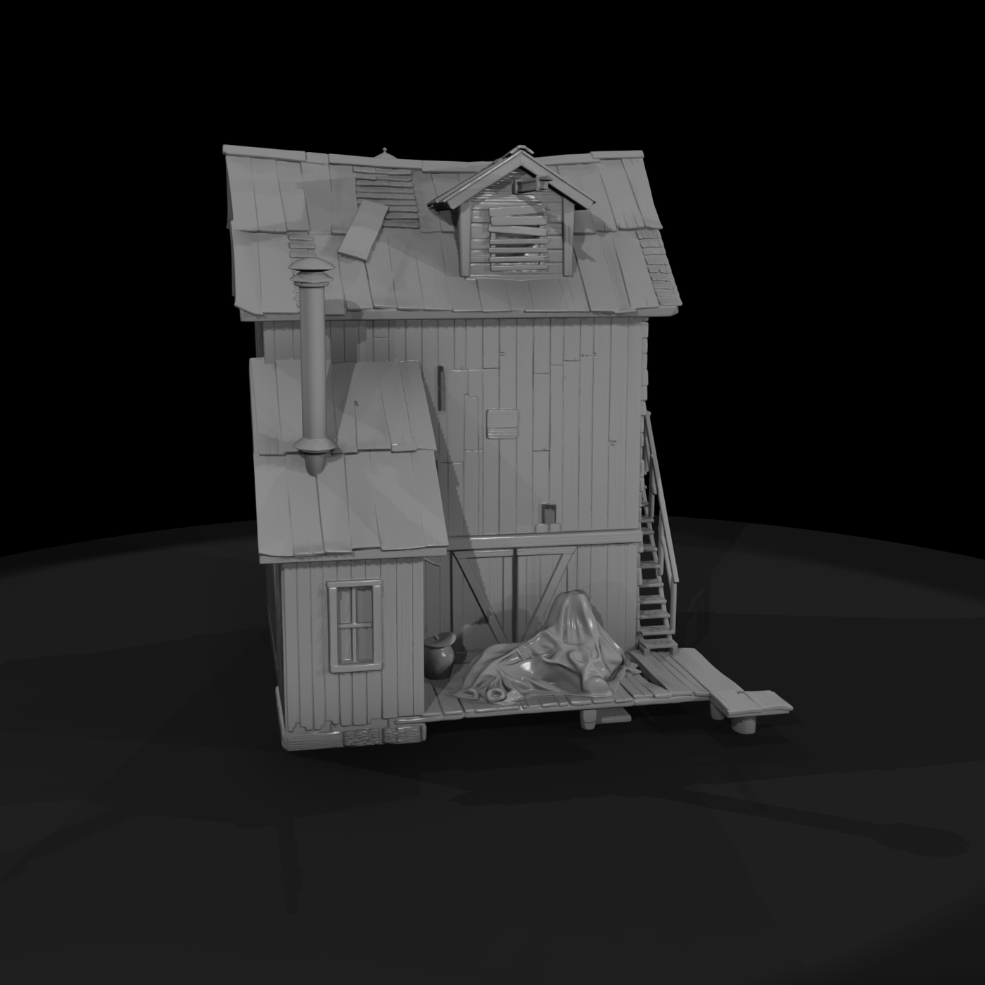 20260612 Weathered Stone Wood Industrial Building