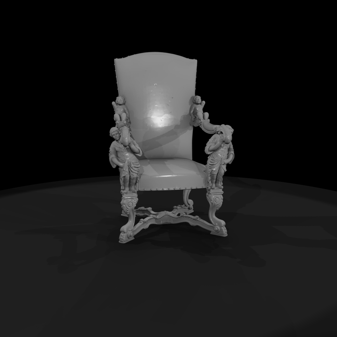 Ornate Baroque Carved Armchair