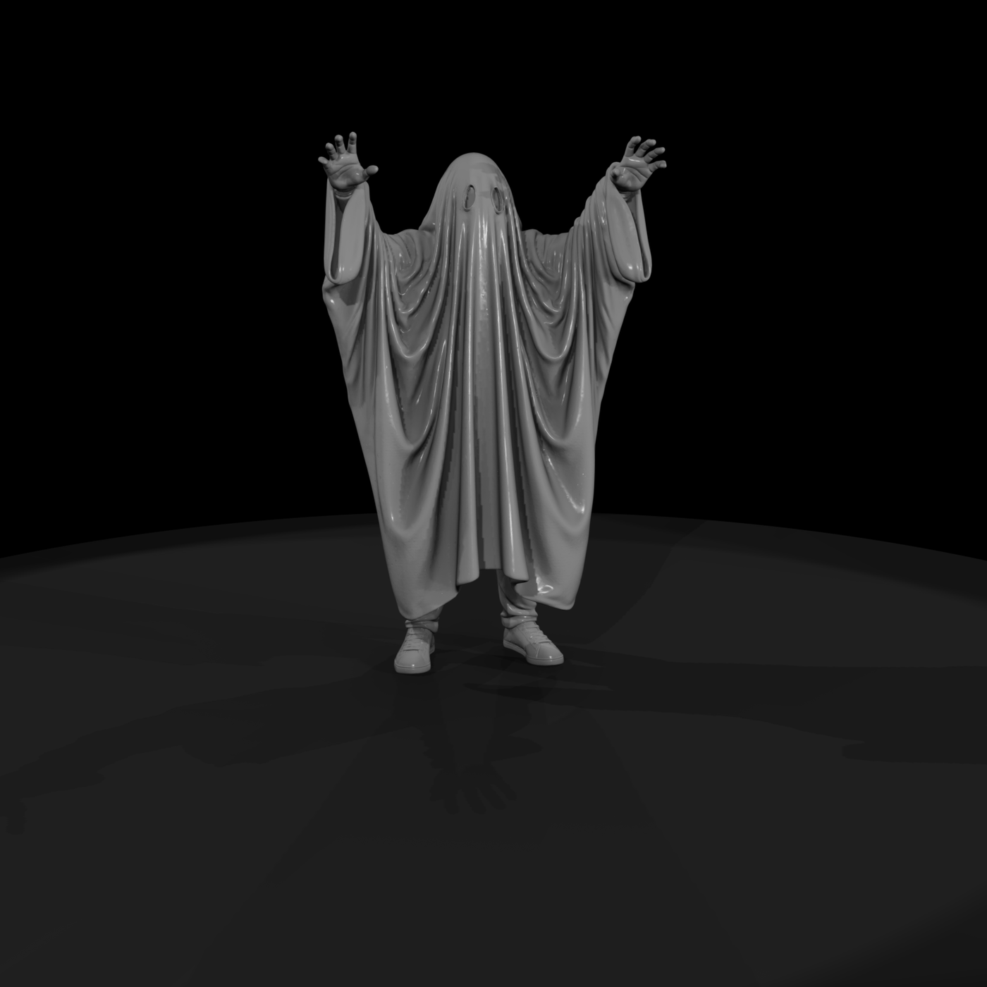 0218 Holiday Halloween Ghost Sheet