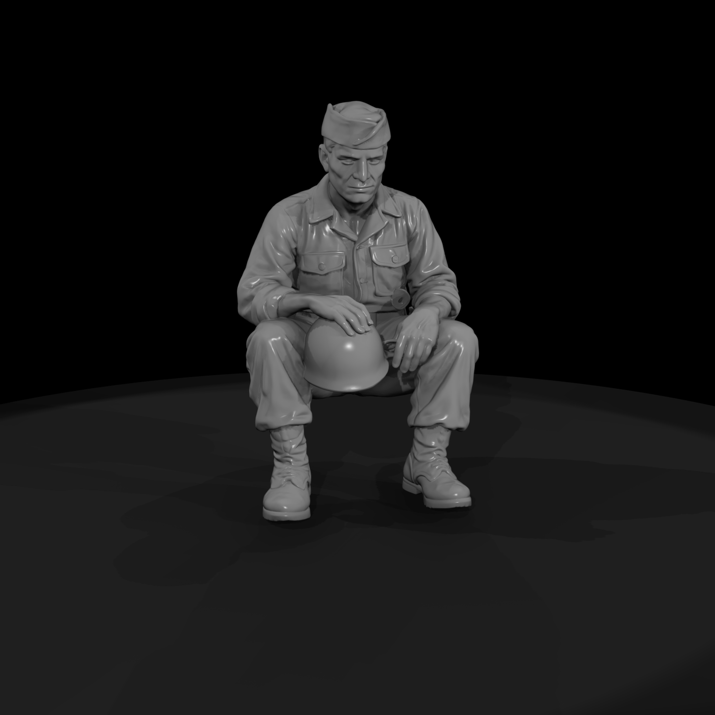 Ww2 Army 080 Wwii U S Army Resting Soldier Figure