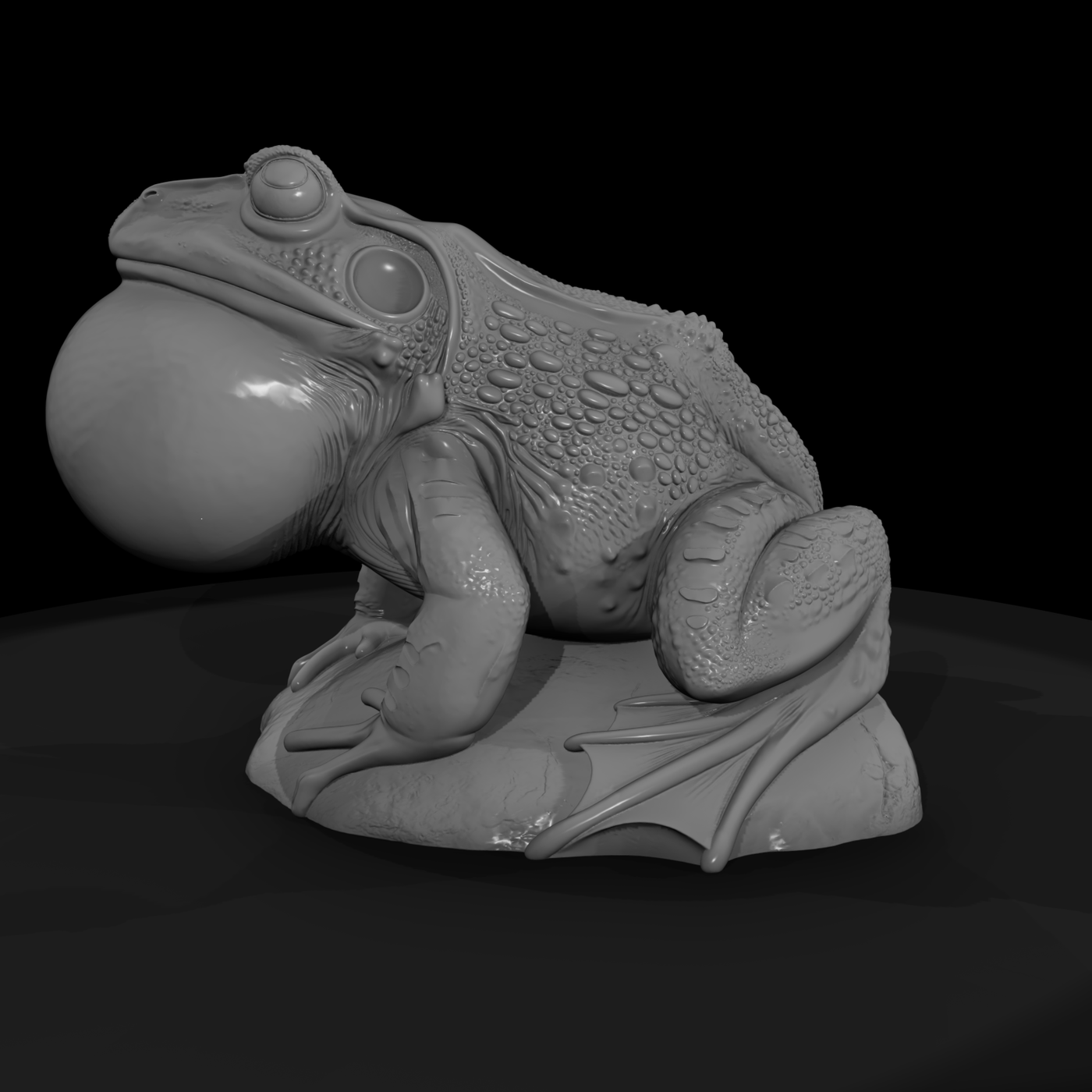 Croaking Toad Sculpture