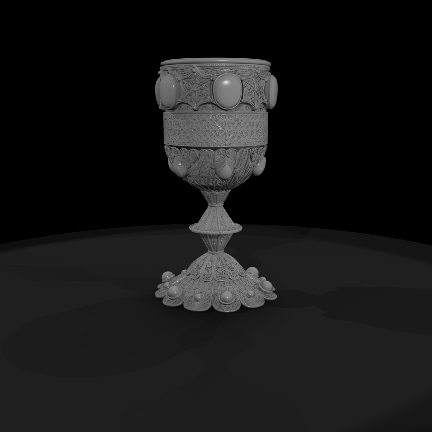Ornate Filigree Royal Chalice — Fantasy Goblet
