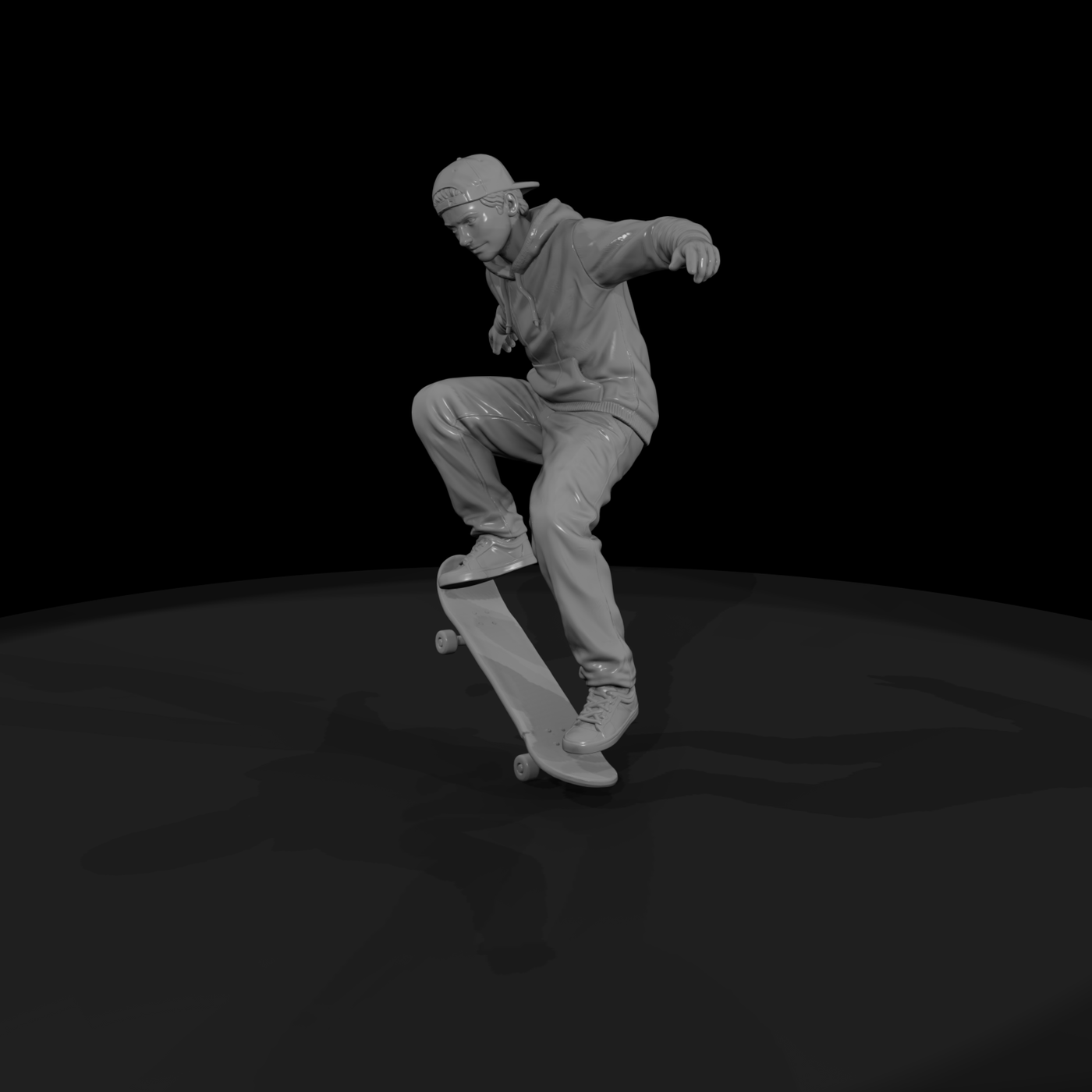 Poparc 0303 Skateboard Street Rider Alternate Pose