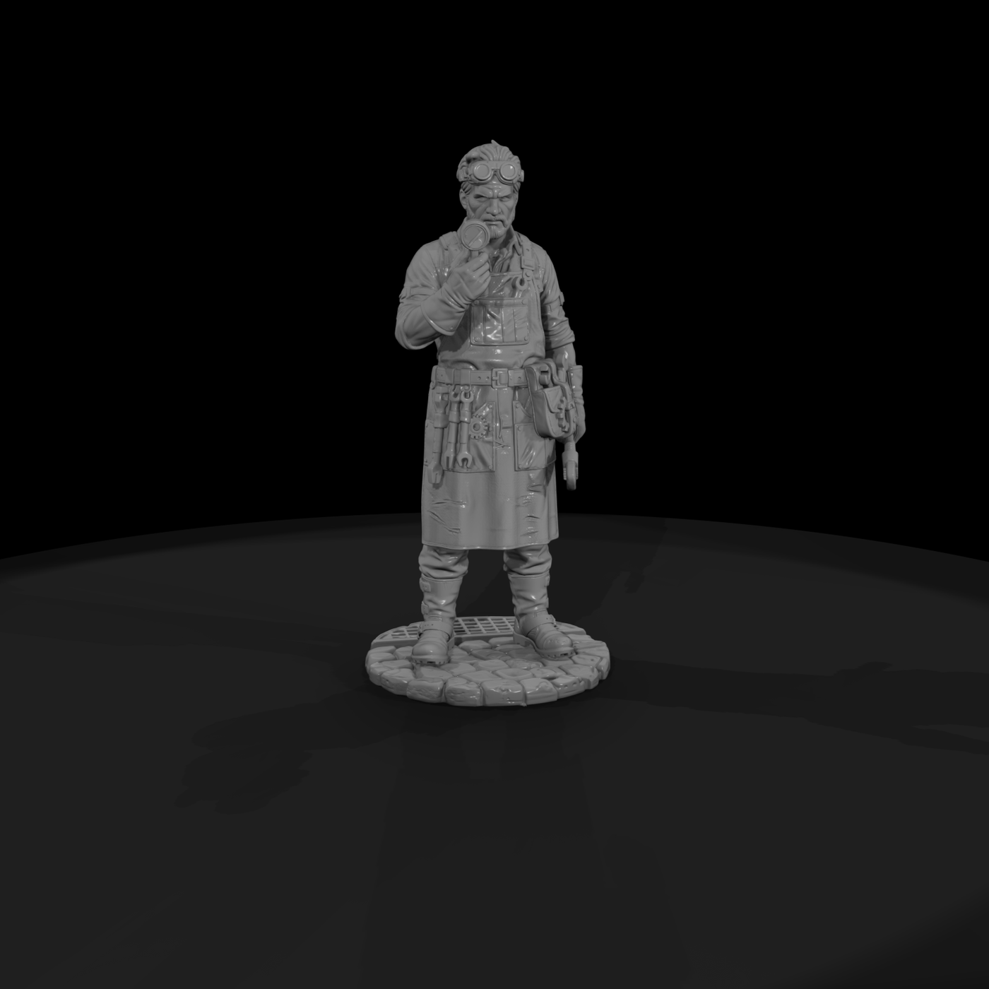 Steampunk City Engineer Figure