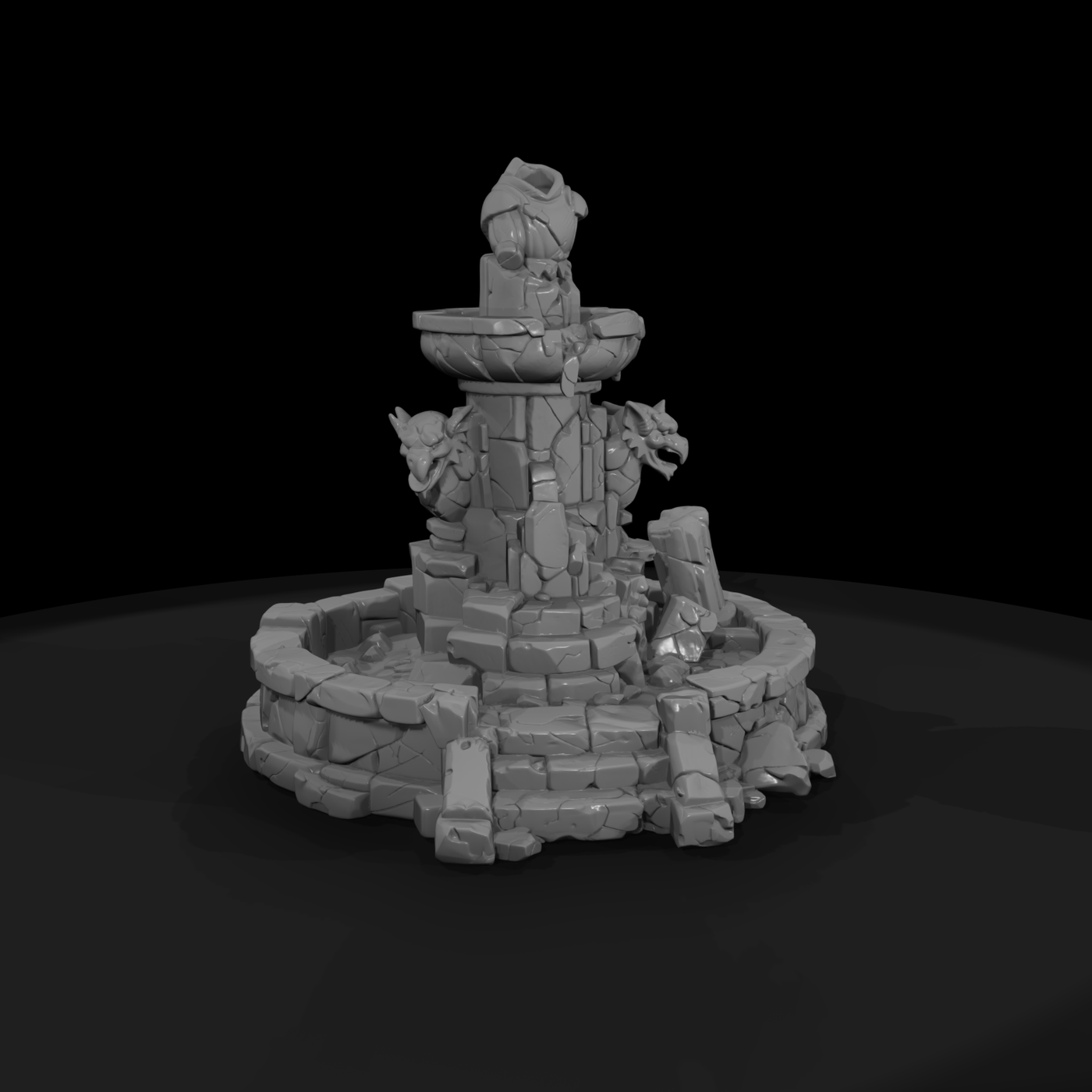 Ruined Gargoyle Fountain