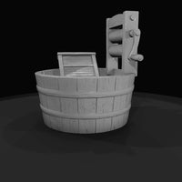 wooden-wash-tub-with-wringer-and-washboard — thumbnail 4